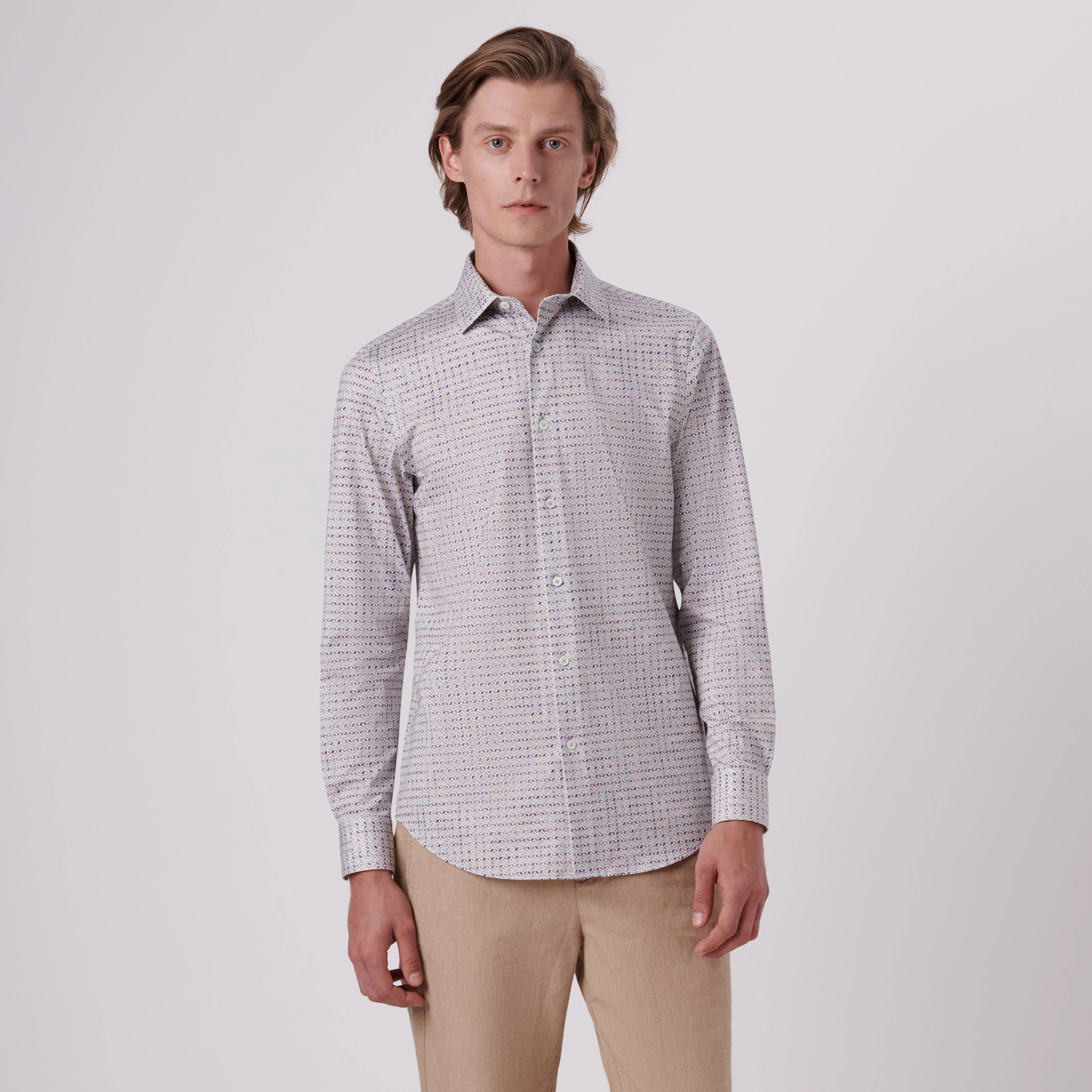 James Geometric Print OoohCotton Shirt