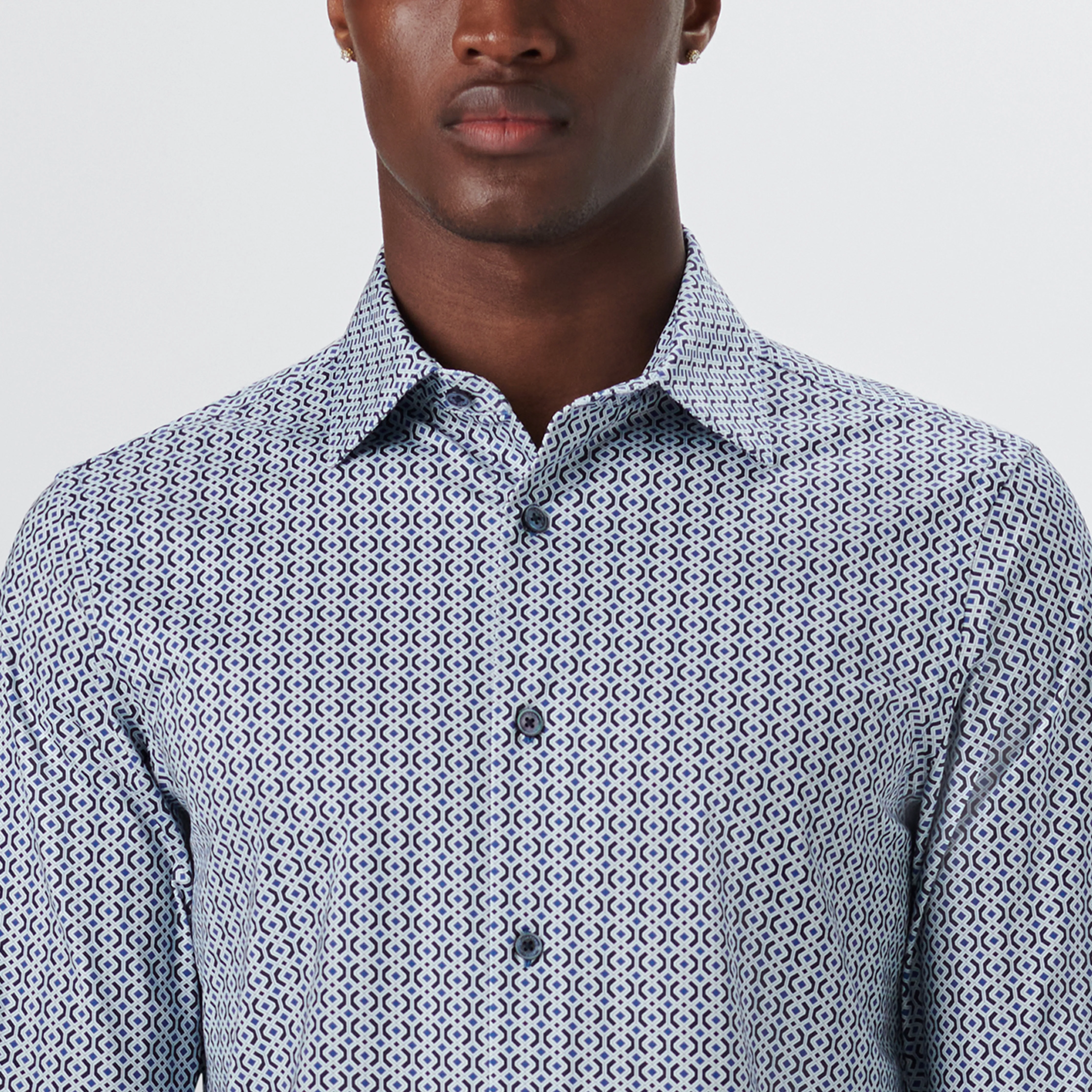 JAMES Geometric Print OoohCotton Shirt