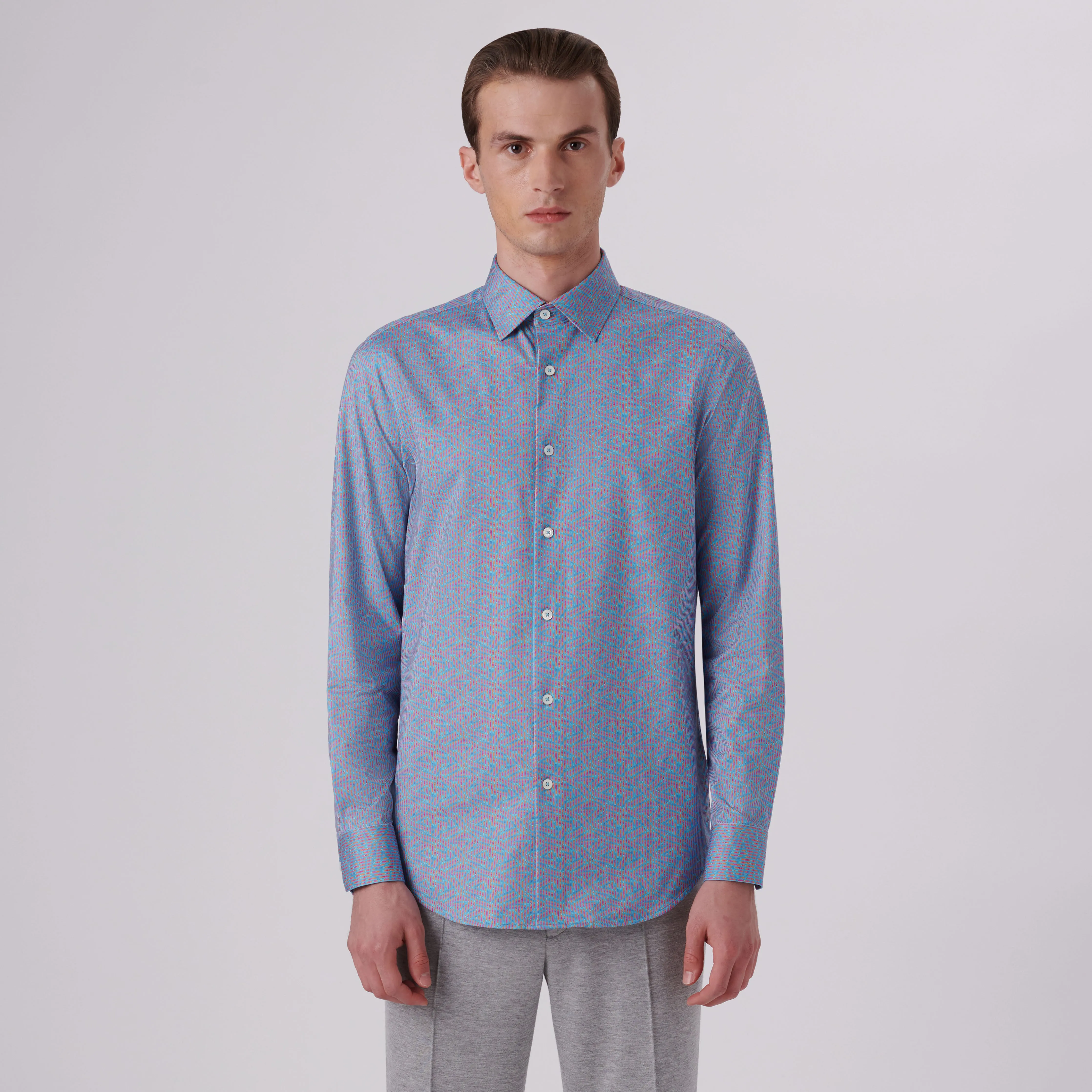 James Ribbon Stripe Print OoohCotton Shirt