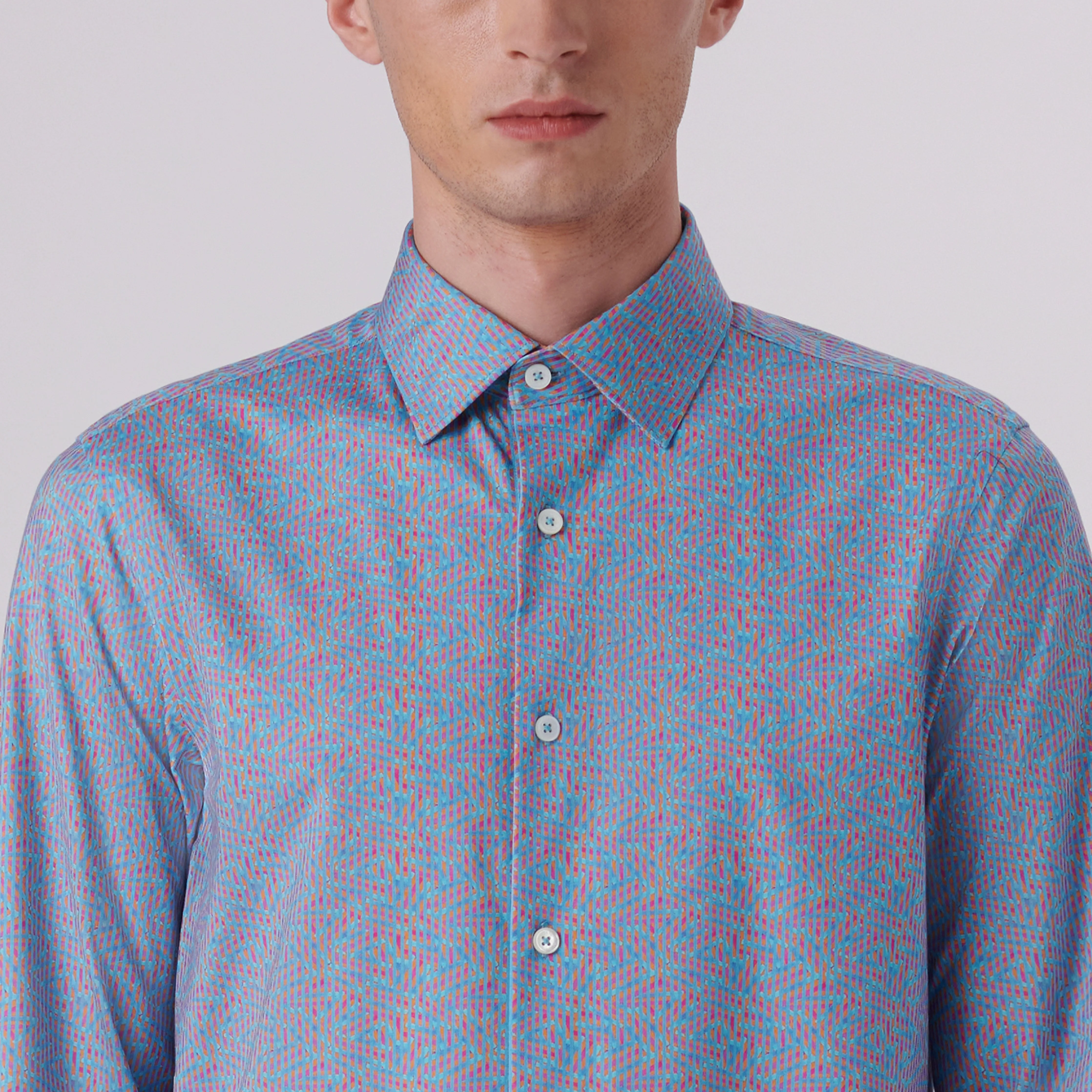James Ribbon Stripe Print OoohCotton Shirt