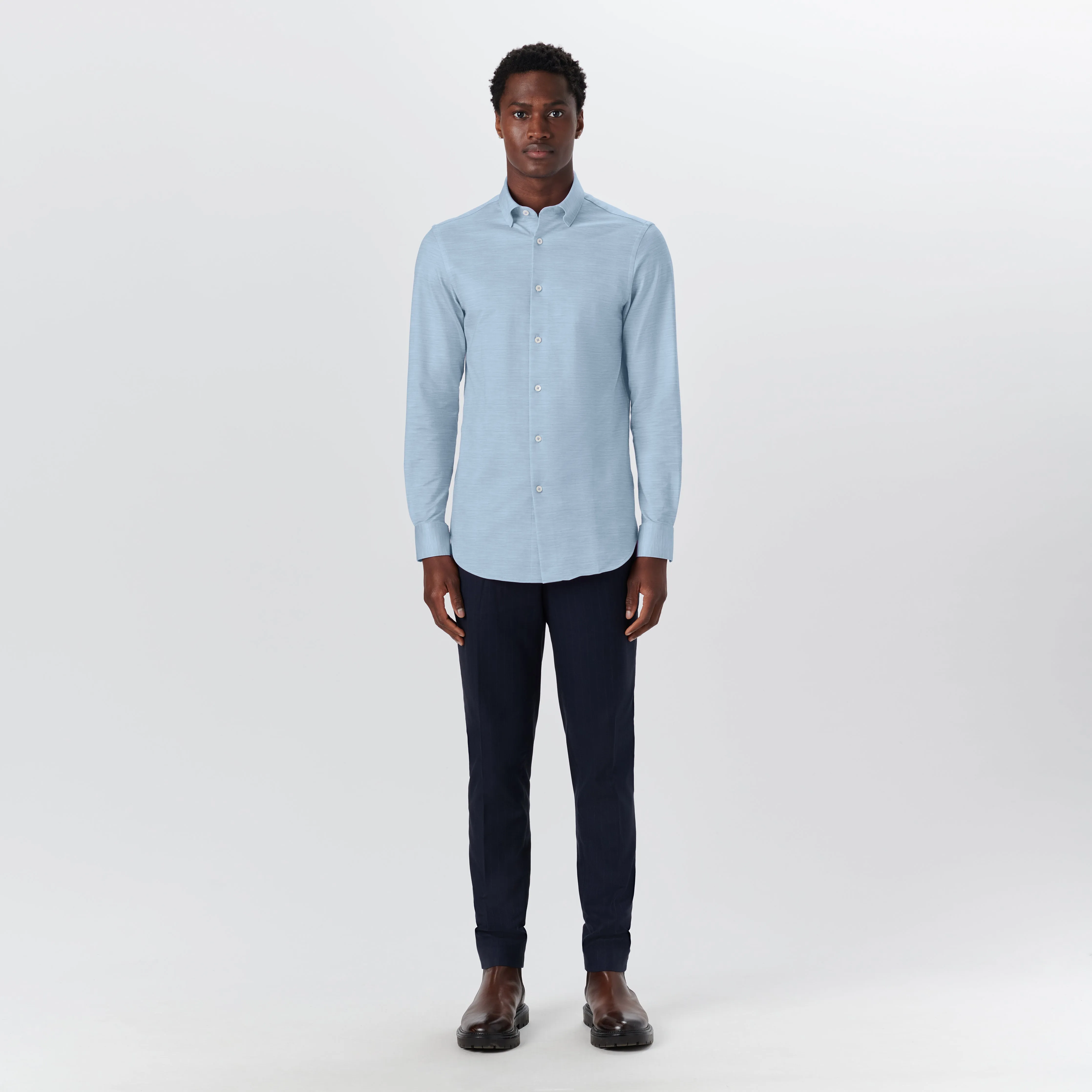 JAMES Striated OoohCotton Twill Shirt