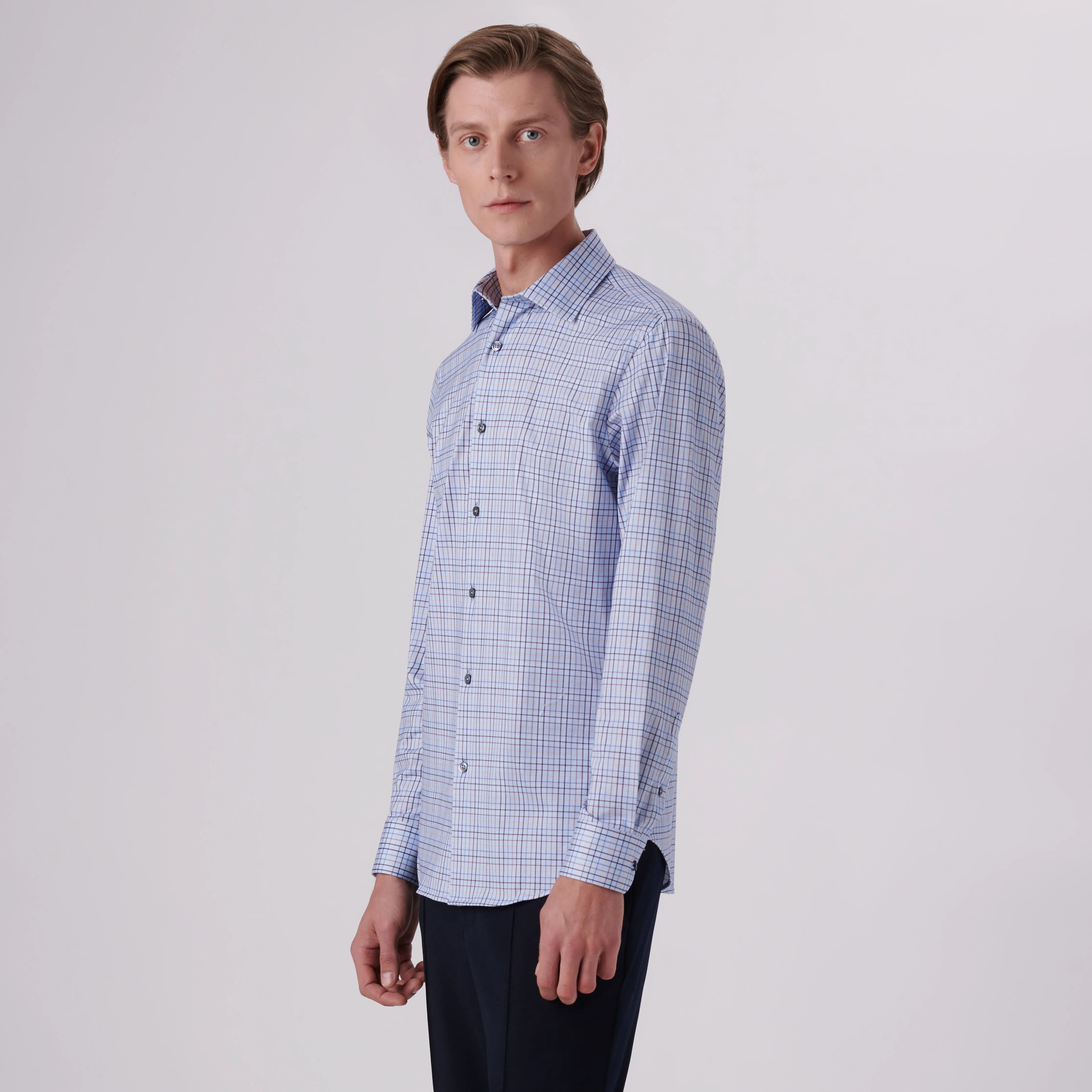 James Tattersall Check Print OoohCotton Shirt