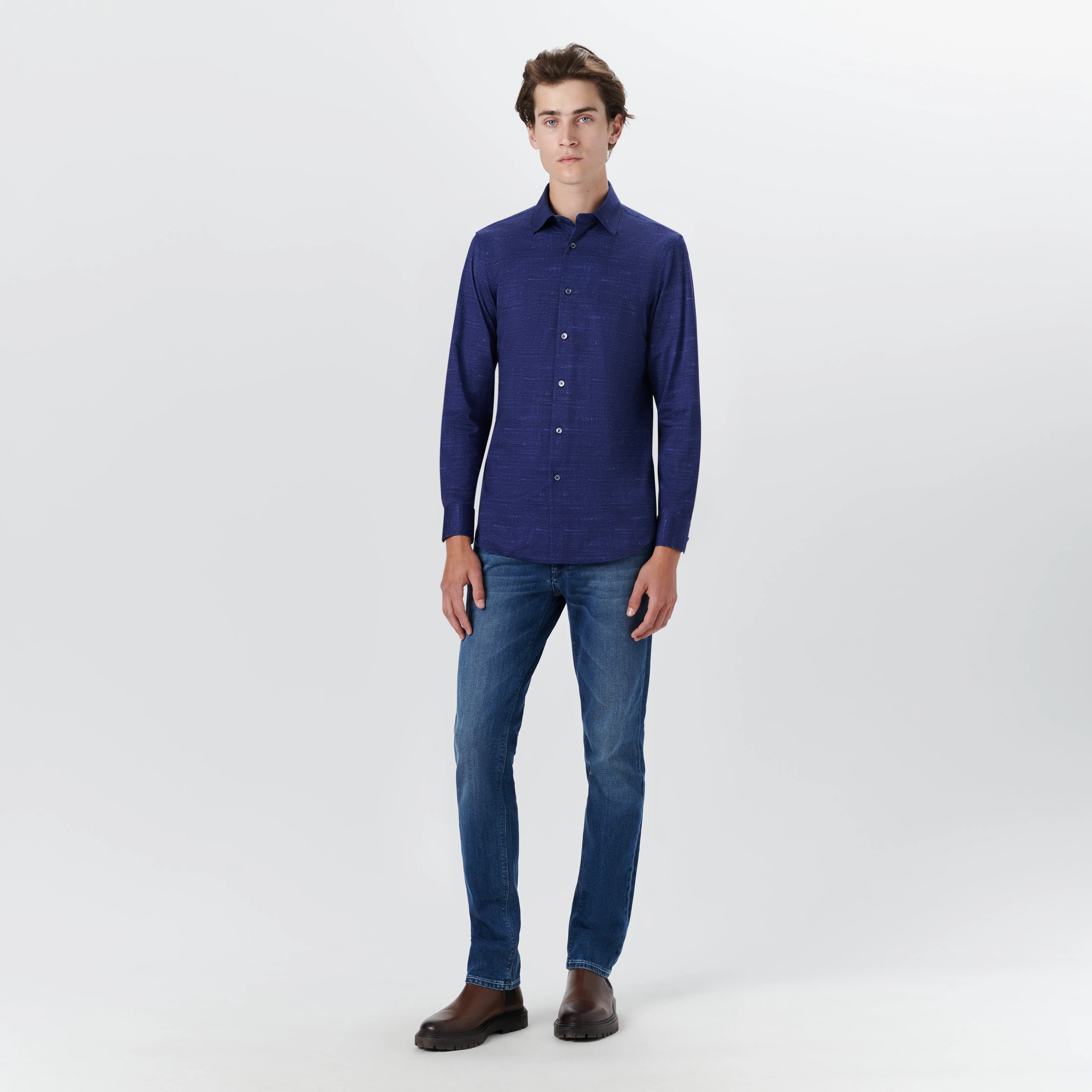 JAMES Textured Print OoohCotton Shirt