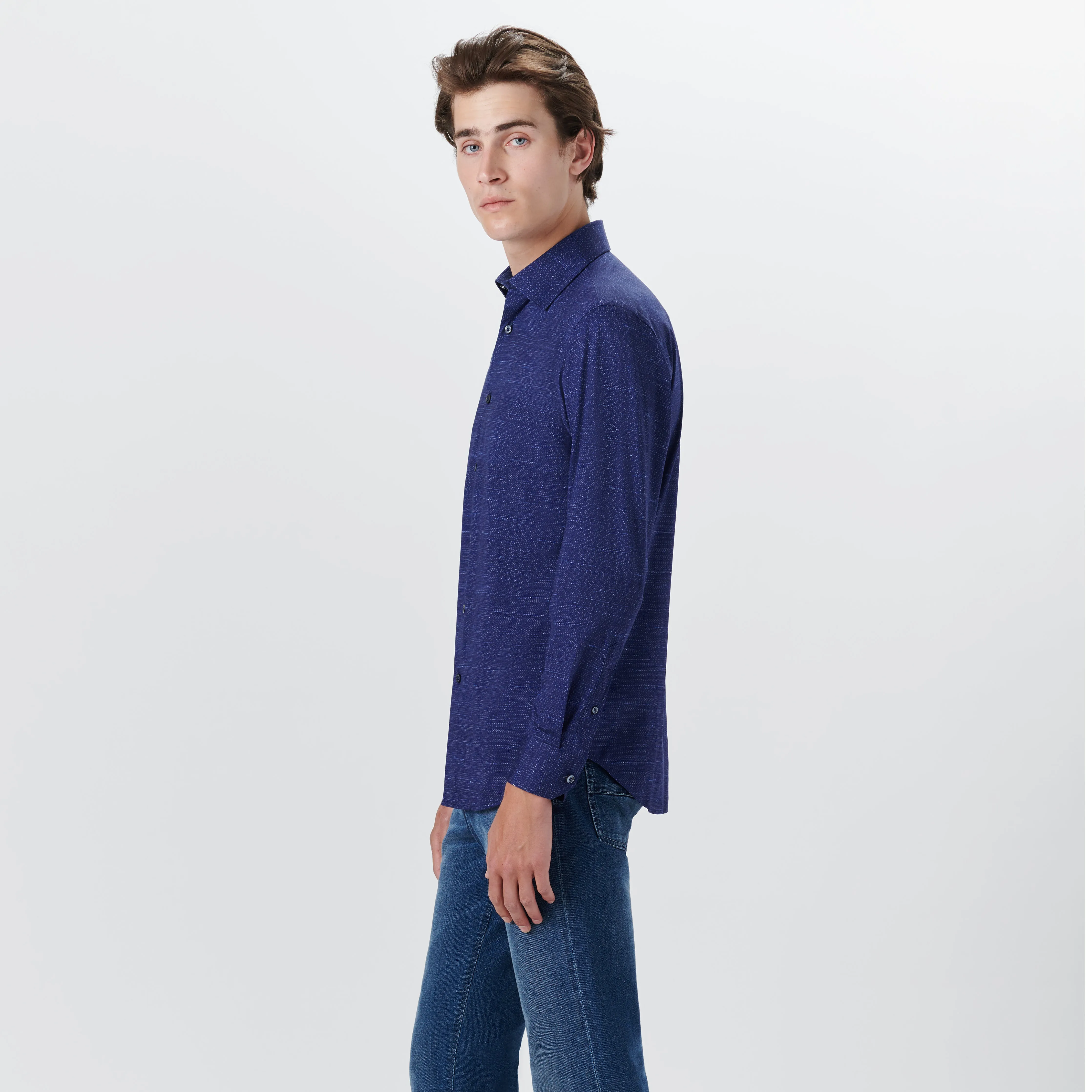 JAMES Textured Print OoohCotton Shirt