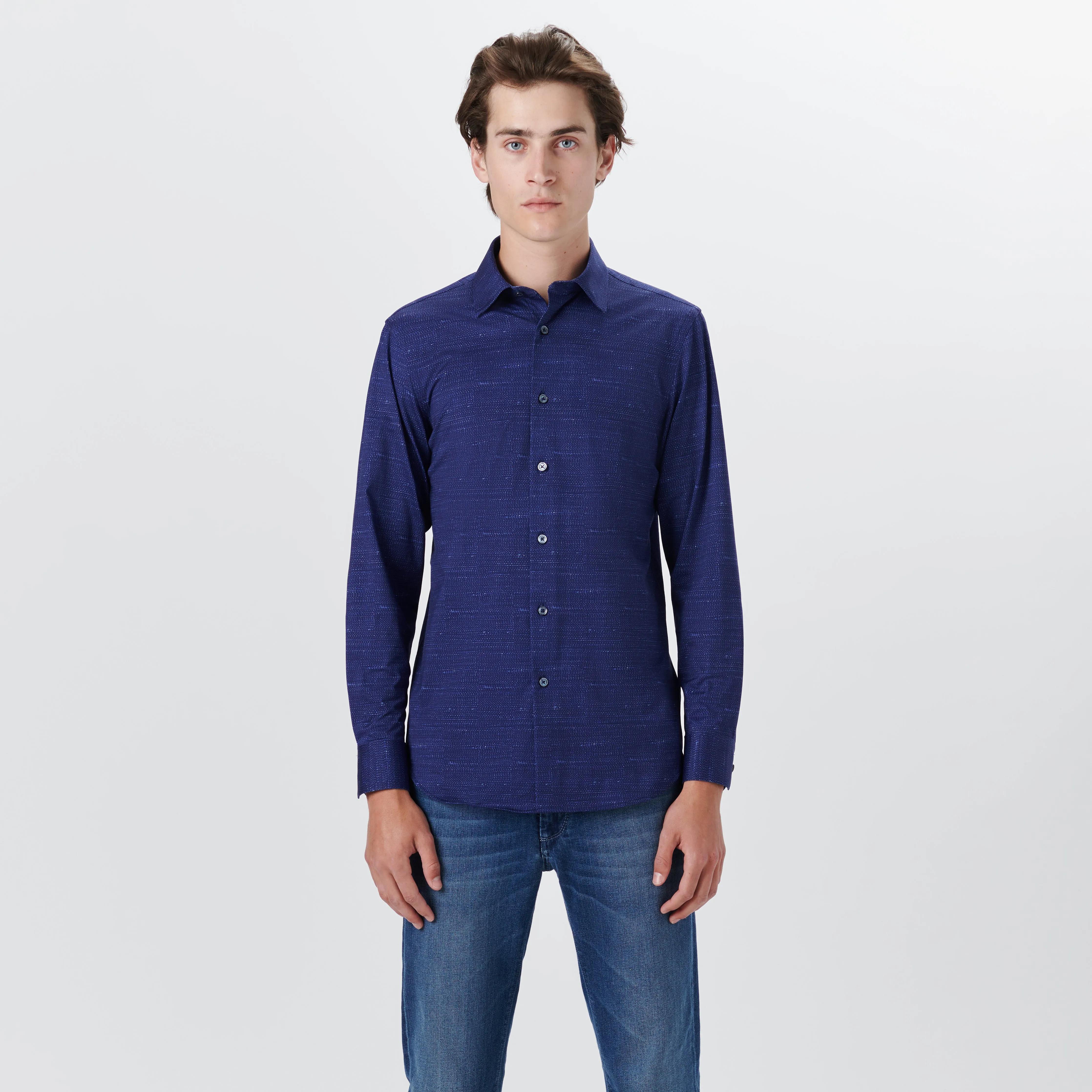 JAMES Textured Print OoohCotton Shirt