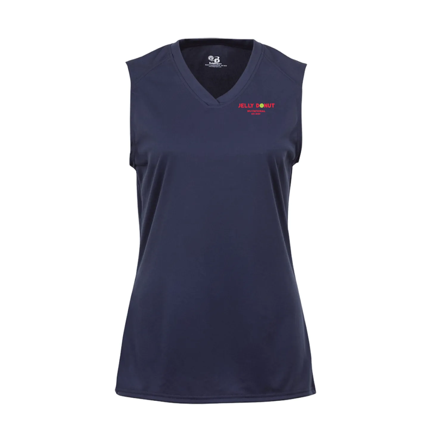 Jelly Donut Pickleball Ladies Performance Sleeveless Tank ** Word logo **