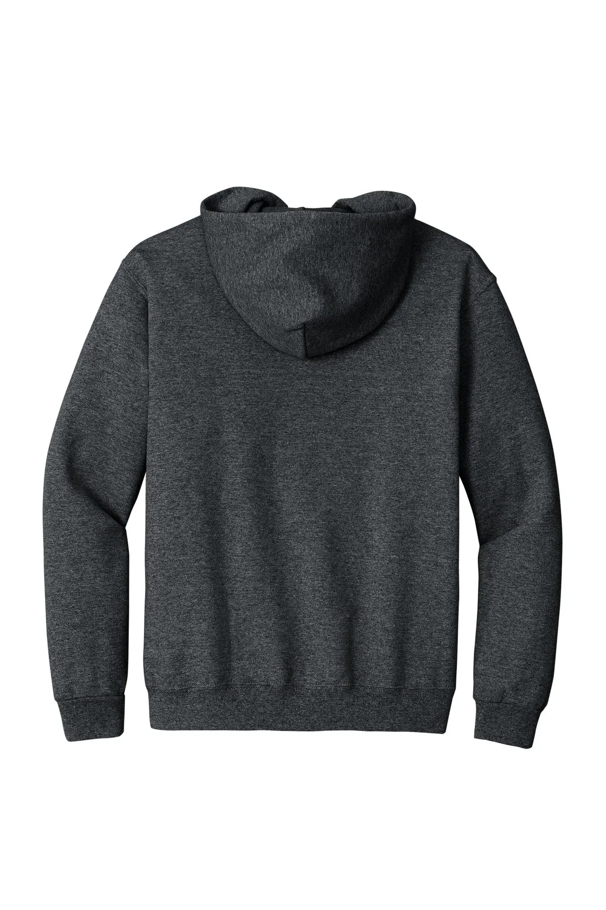 Jerzees Super Sweats NuBlend Pullover Hooded Sweatshirt.  4997M Black Heather