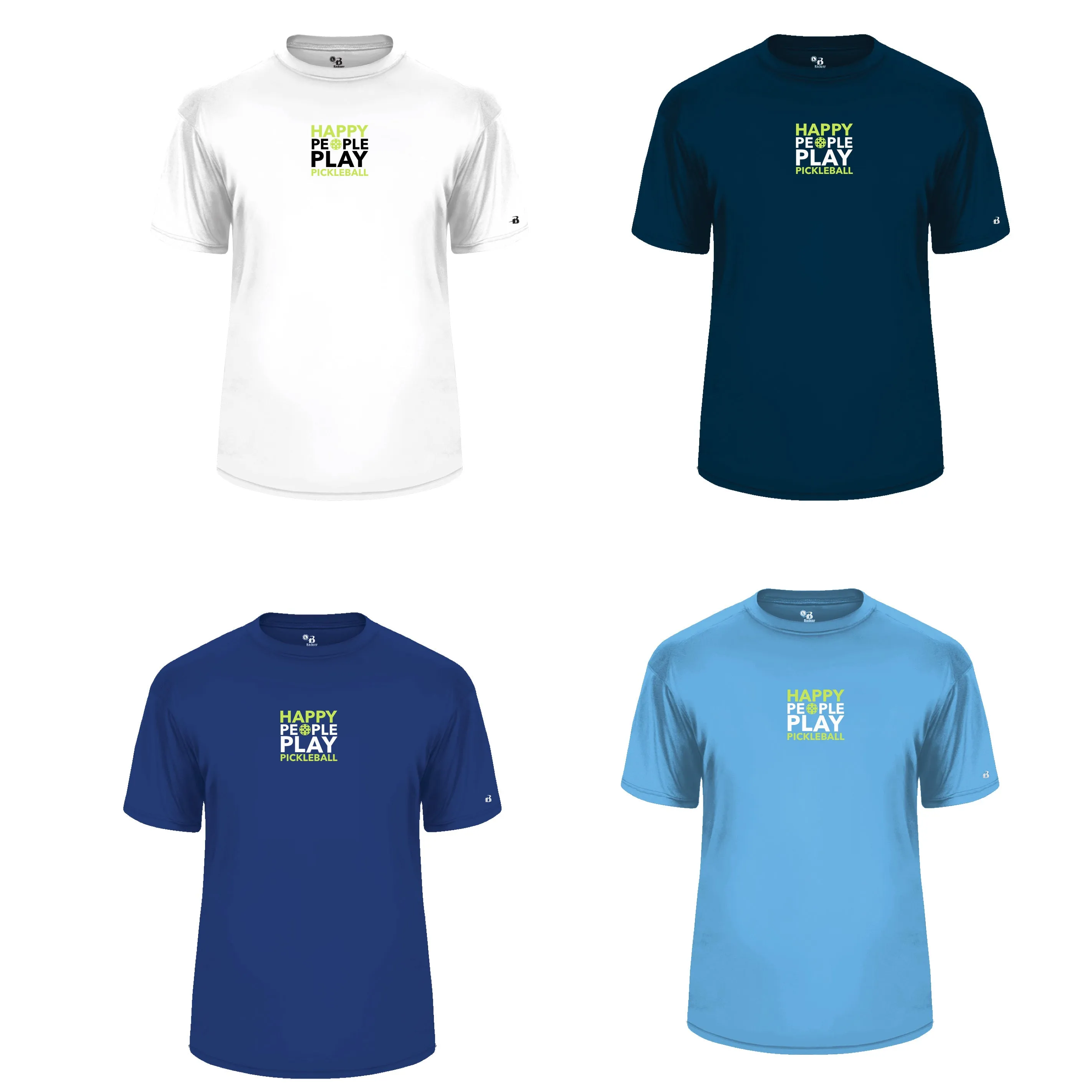 Lavallette Pickleball Men's Performance Short Sleeve Shirt - Happy People Play Pickleball