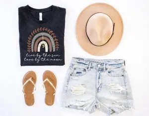 Live By The Sun Love By The Moon Boho Shirt | Unisex Crew