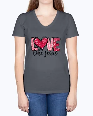 Love like Jesus - Ladies V-neck T-Shirt