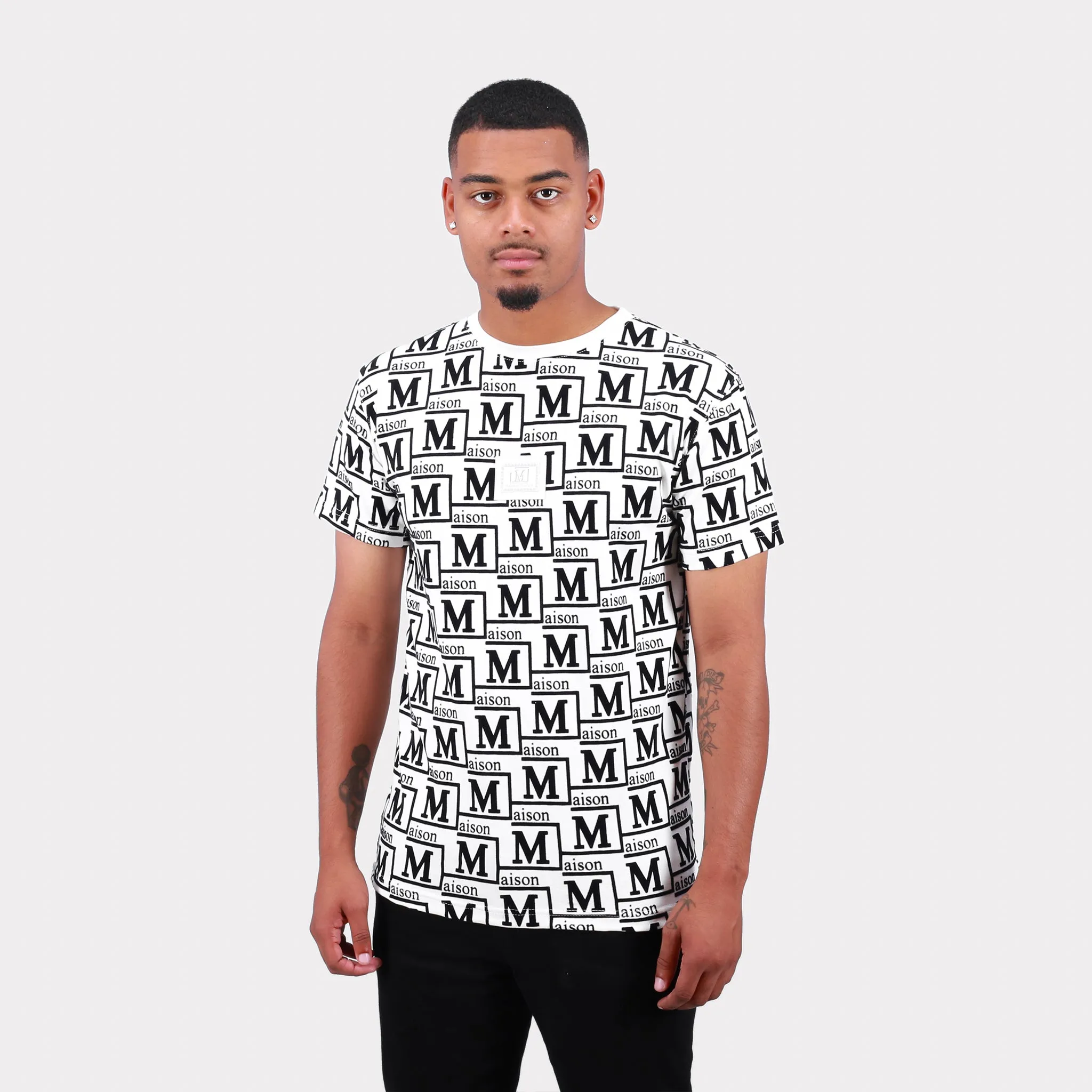 MDB Couture Men's Woven Monogram T-Shirt