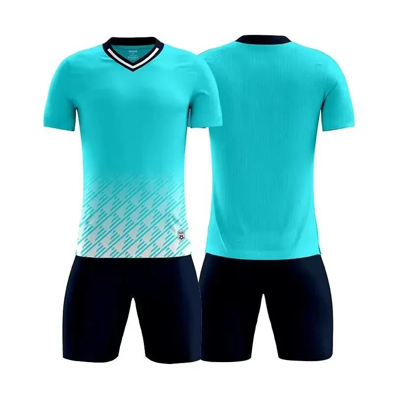 Men Football Kids Personalized Soccer Jersey Set Custom Polyester Soccer Uniform Breathable Training Football Uniform For Boy