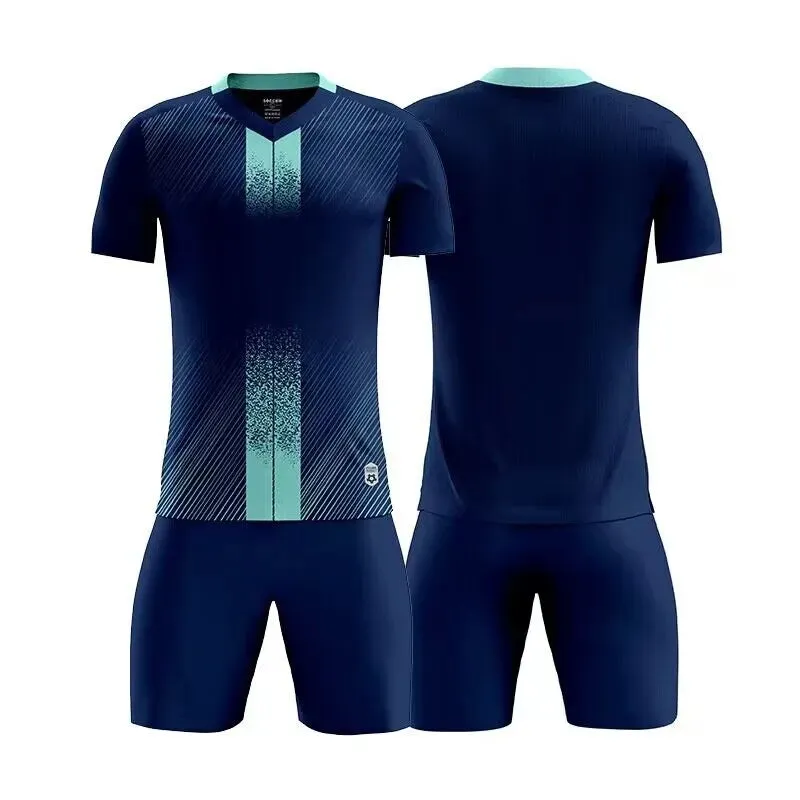 Men Football Kids Personalized Soccer Jersey Set Custom Polyester Soccer Uniform Breathable Training Football Uniform For Boy
