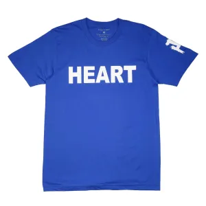 Men's - Heart Blue and White Crew Neck T-Shirt
