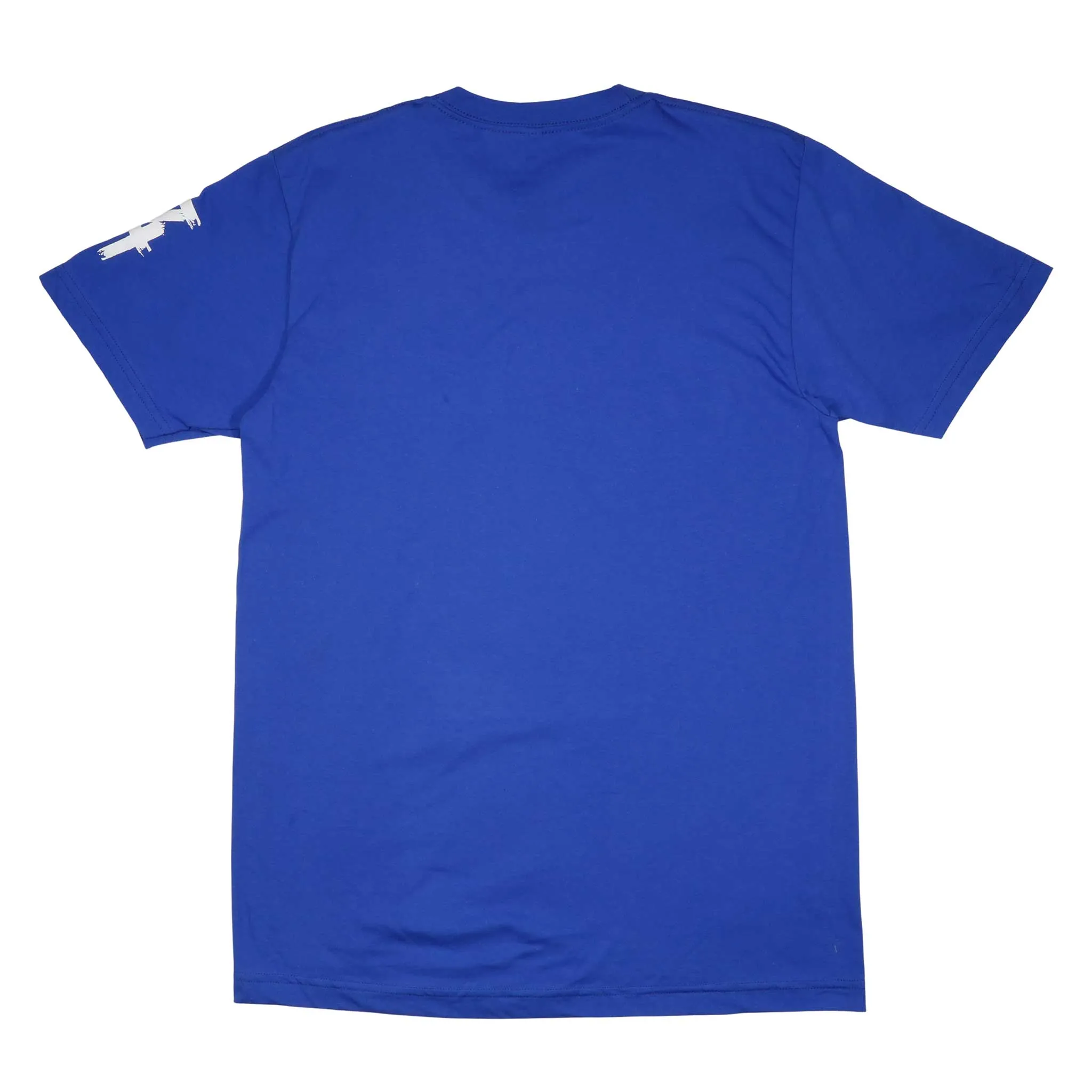 Men's - Heart Blue and White Crew Neck T-Shirt