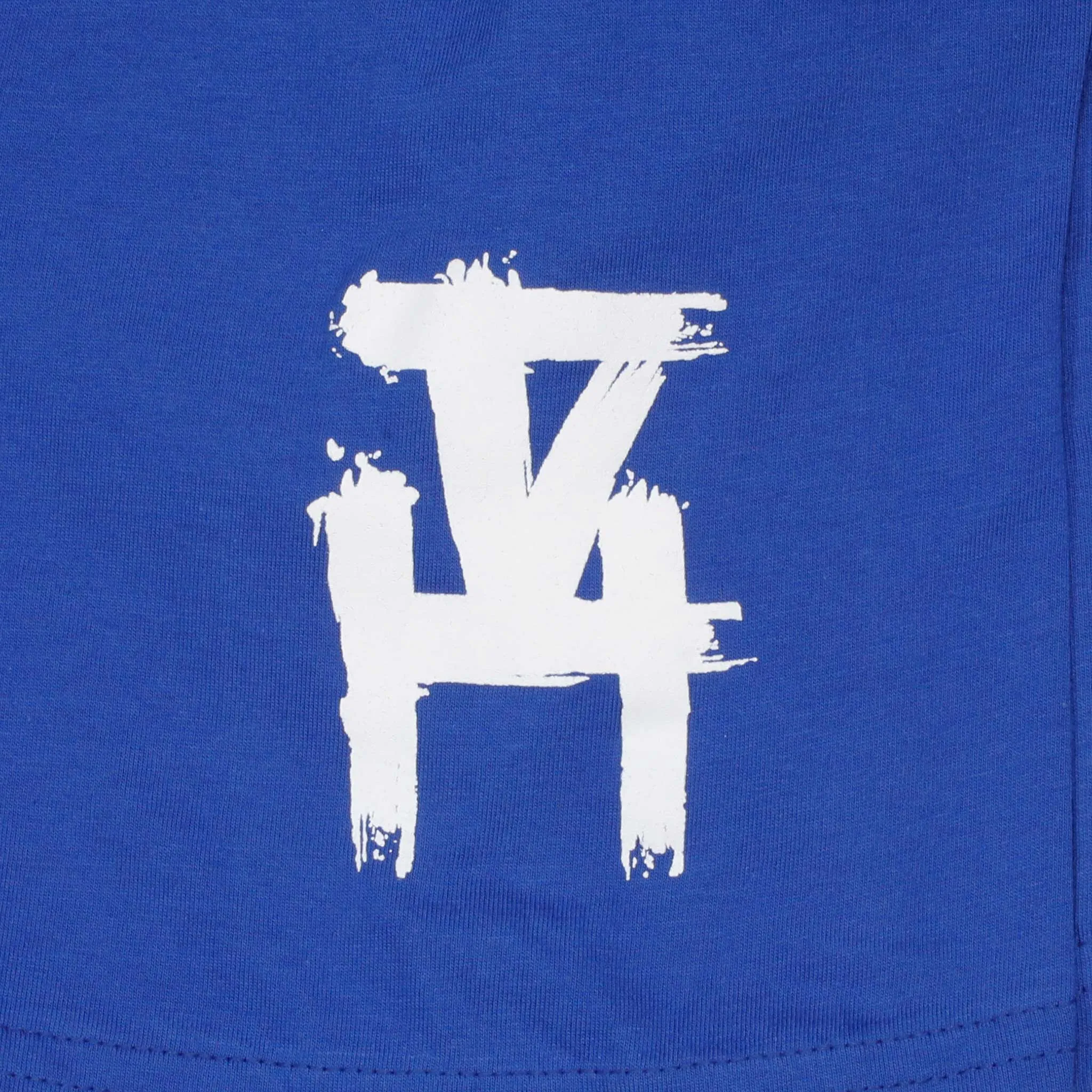 Men's - Heart Blue and White Crew Neck T-Shirt
