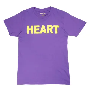 Men's - Heart Purple and Gold Crew Neck T-Shirt