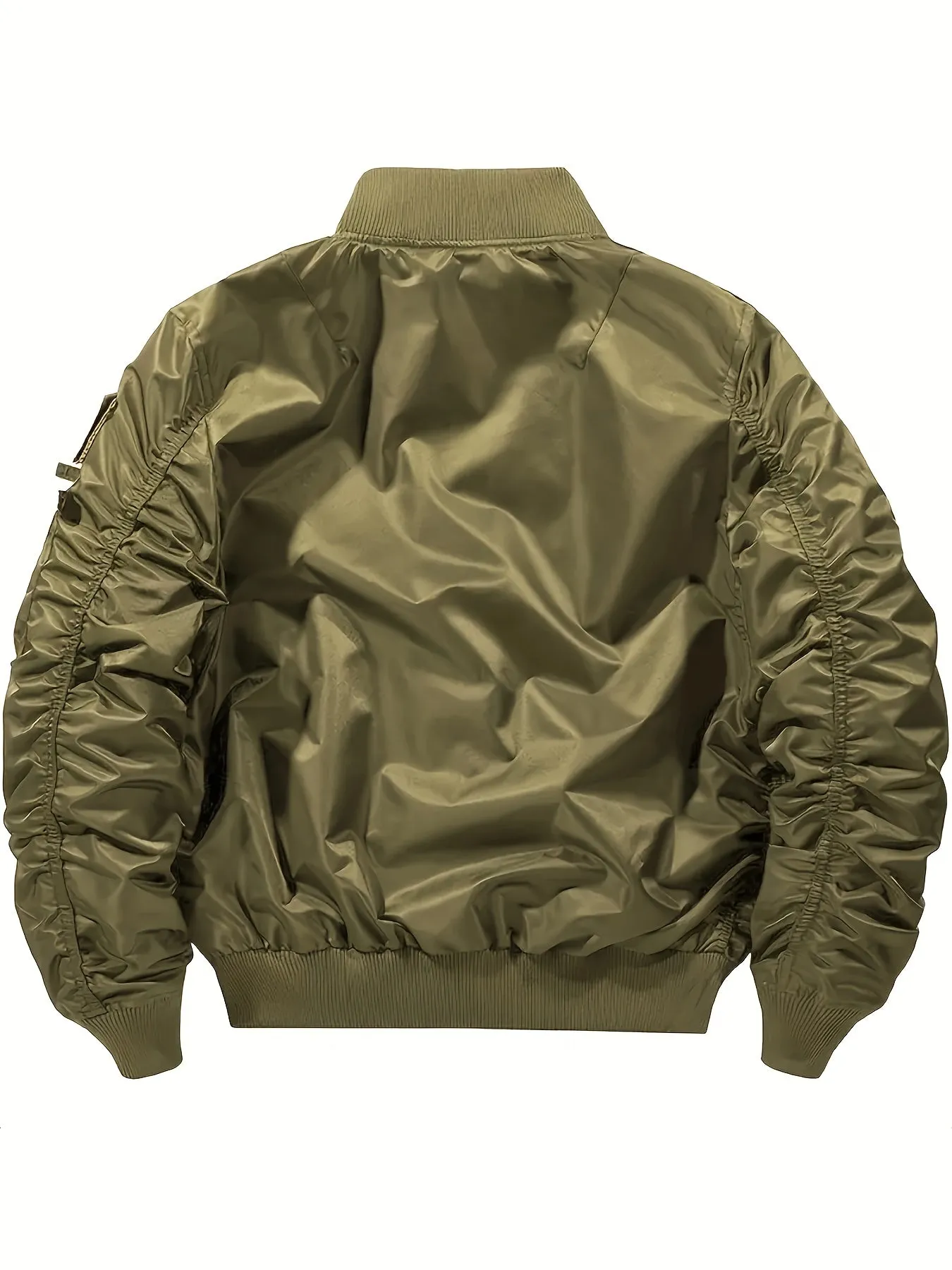 Men's Relaxed Fit Flag Graphic Print Jacket - Water-Resistant, Breathable, Zip-Up Long Sleeve Outwear with Multiple Pockets for Outdoor Activities - Casual Baseball Collar, Versatile and Comfortable