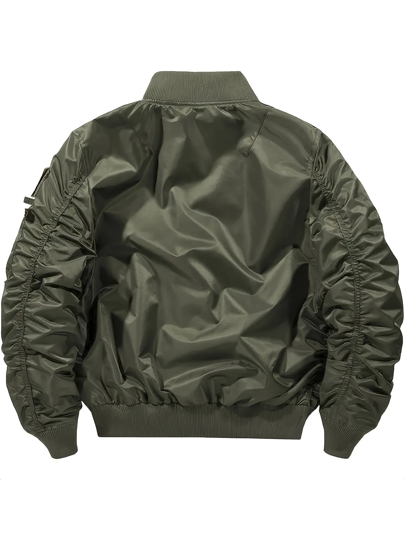 Men's Relaxed Fit Flag Graphic Print Jacket - Water-Resistant, Breathable, Zip-Up Long Sleeve Outwear with Multiple Pockets for Outdoor Activities - Casual Baseball Collar, Versatile and Comfortable