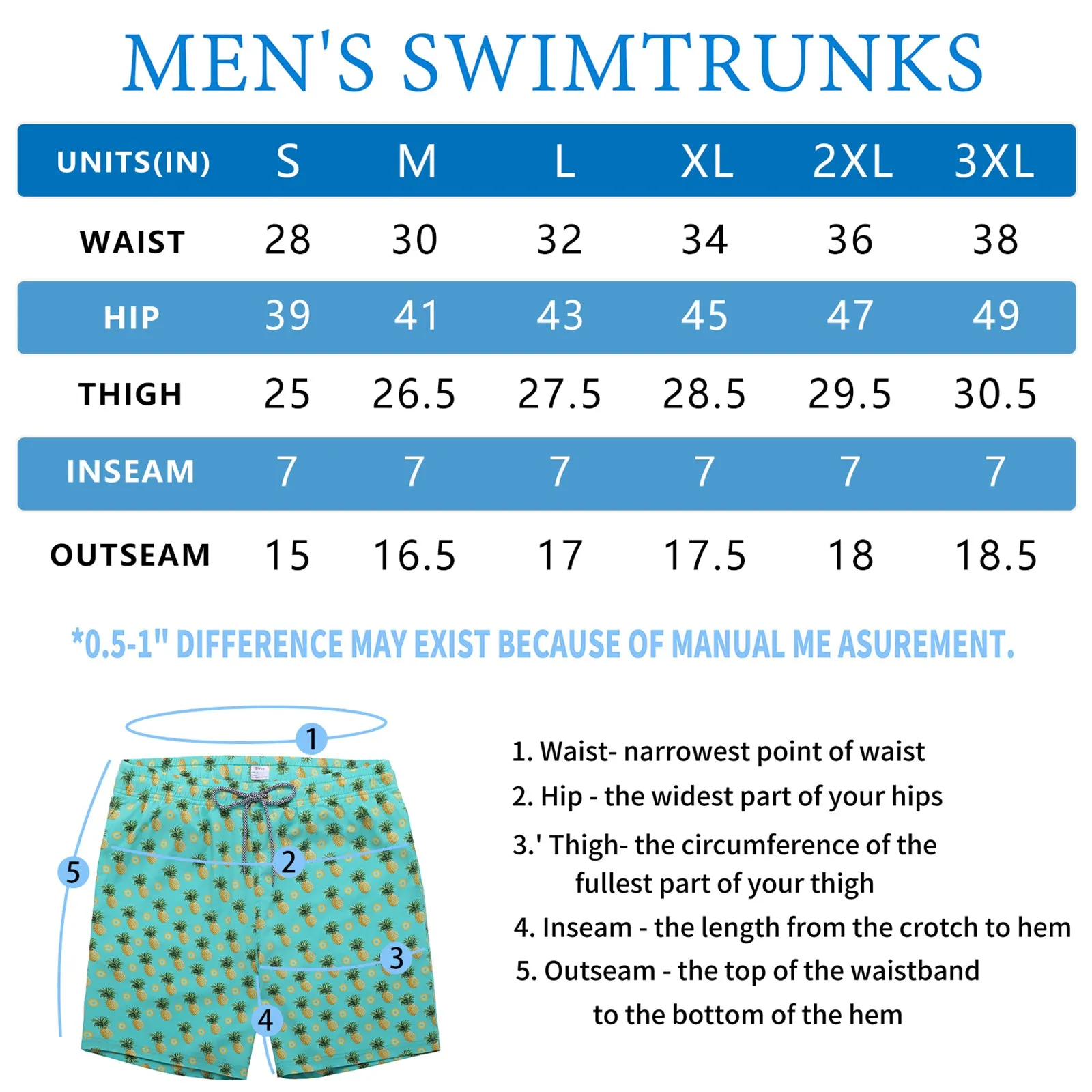Men's swimming trunks quick dry beach shorts
