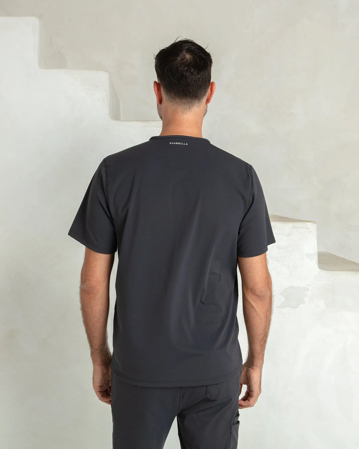 Men's Titanium V-Neck Scrub Top
