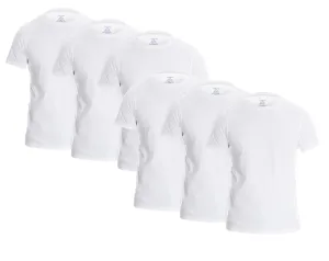 MEN’S WHITE CREW NECK T-SHIRT - 6 PK