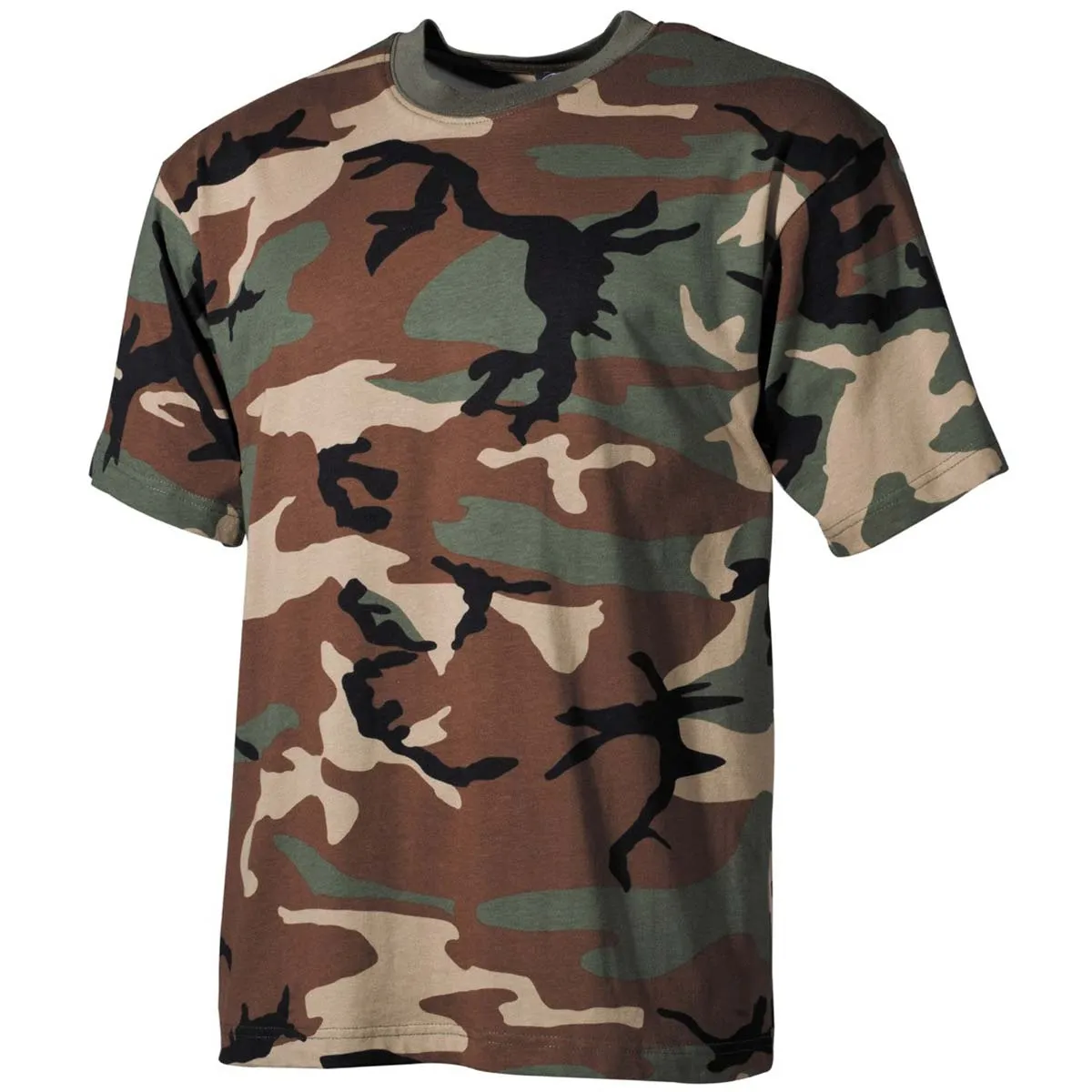 MFH Military T-Shirt Woodland Camo