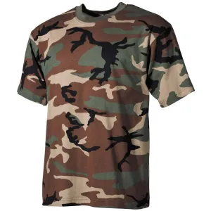 MFH Military T-Shirt Woodland Camo
