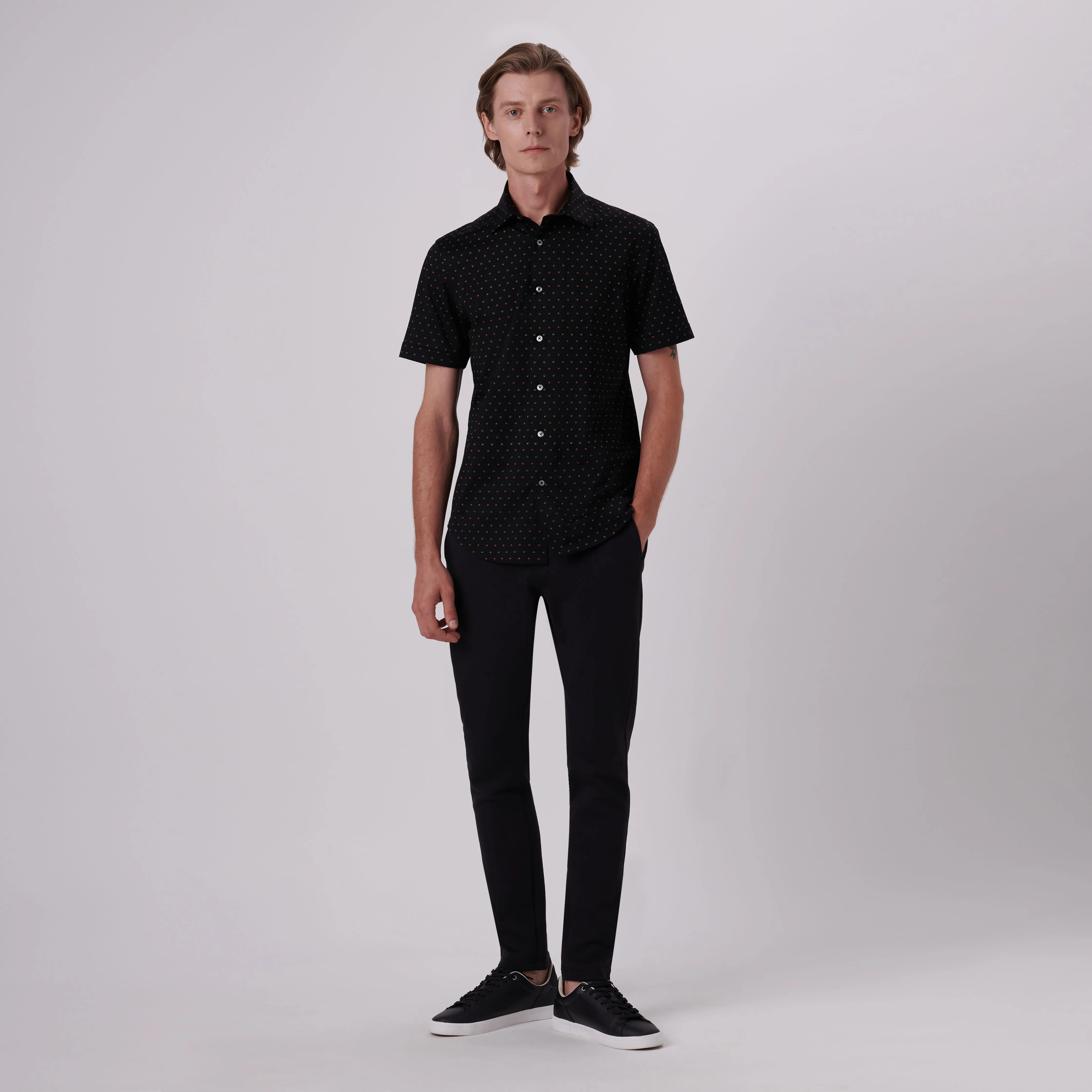 Miles Abstract Print OoohCotton Short Sleeve Shirt