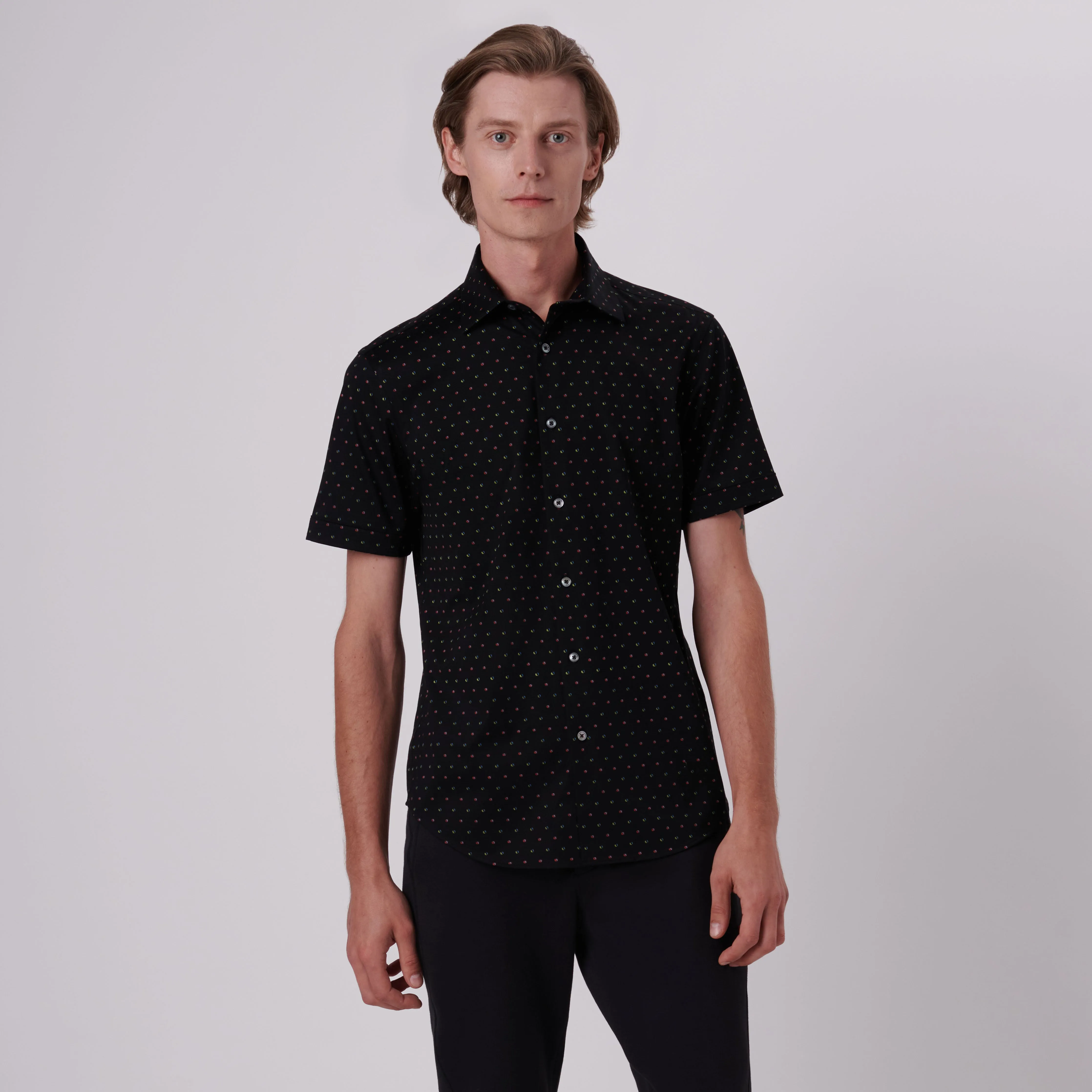 Miles Abstract Print OoohCotton Short Sleeve Shirt