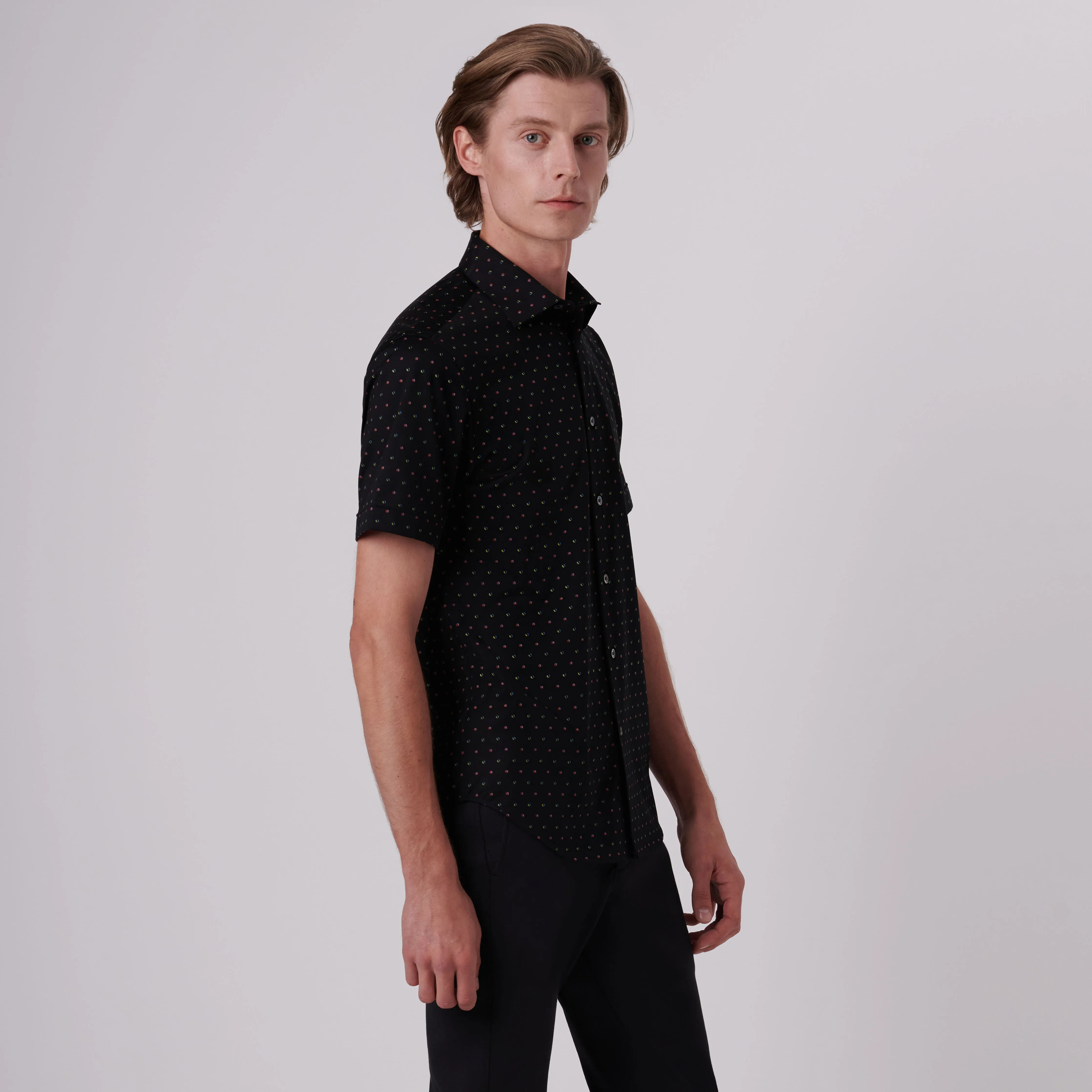 Miles Abstract Print OoohCotton Short Sleeve Shirt