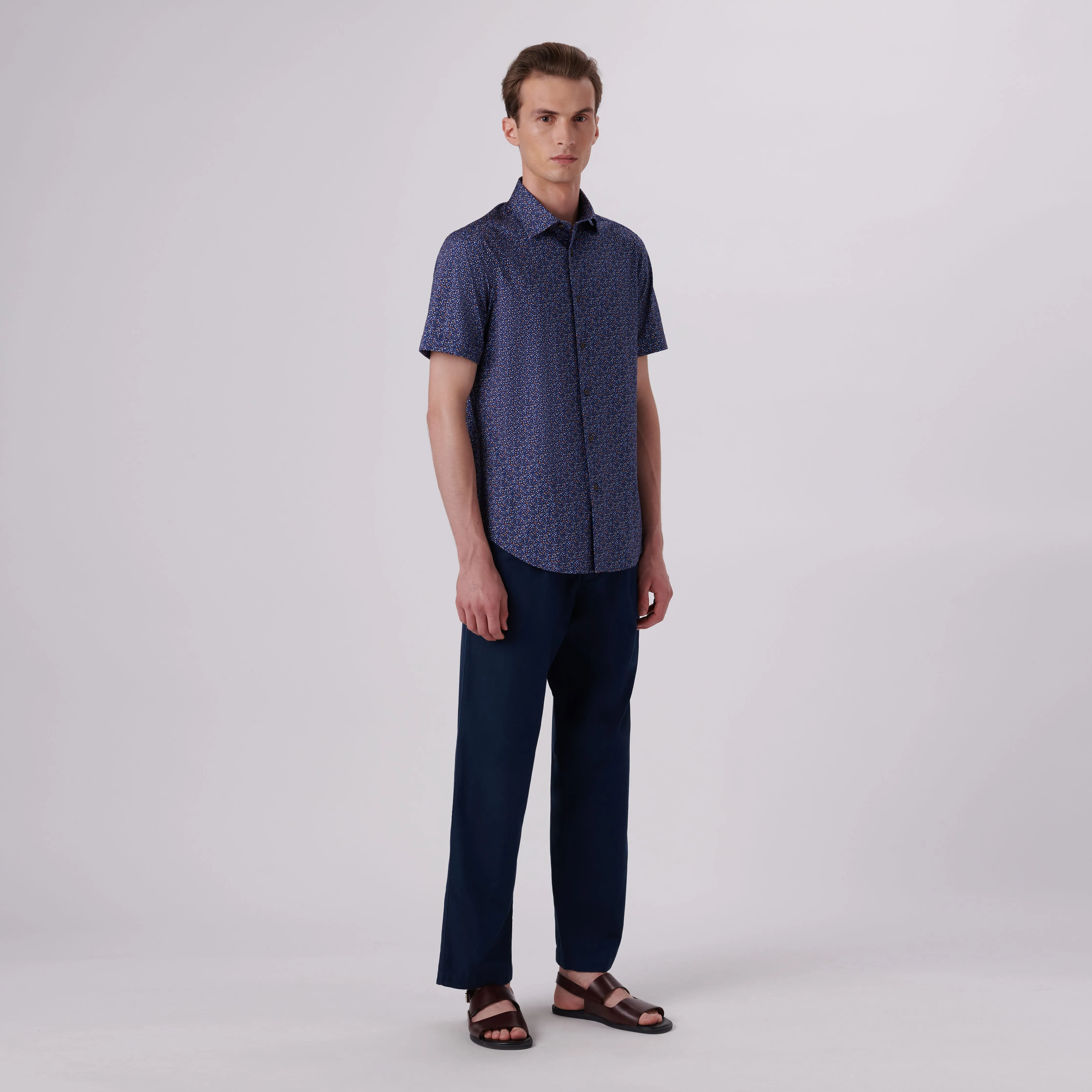 MILES Confetti Print OoohCotton Short Sleeve Shirt