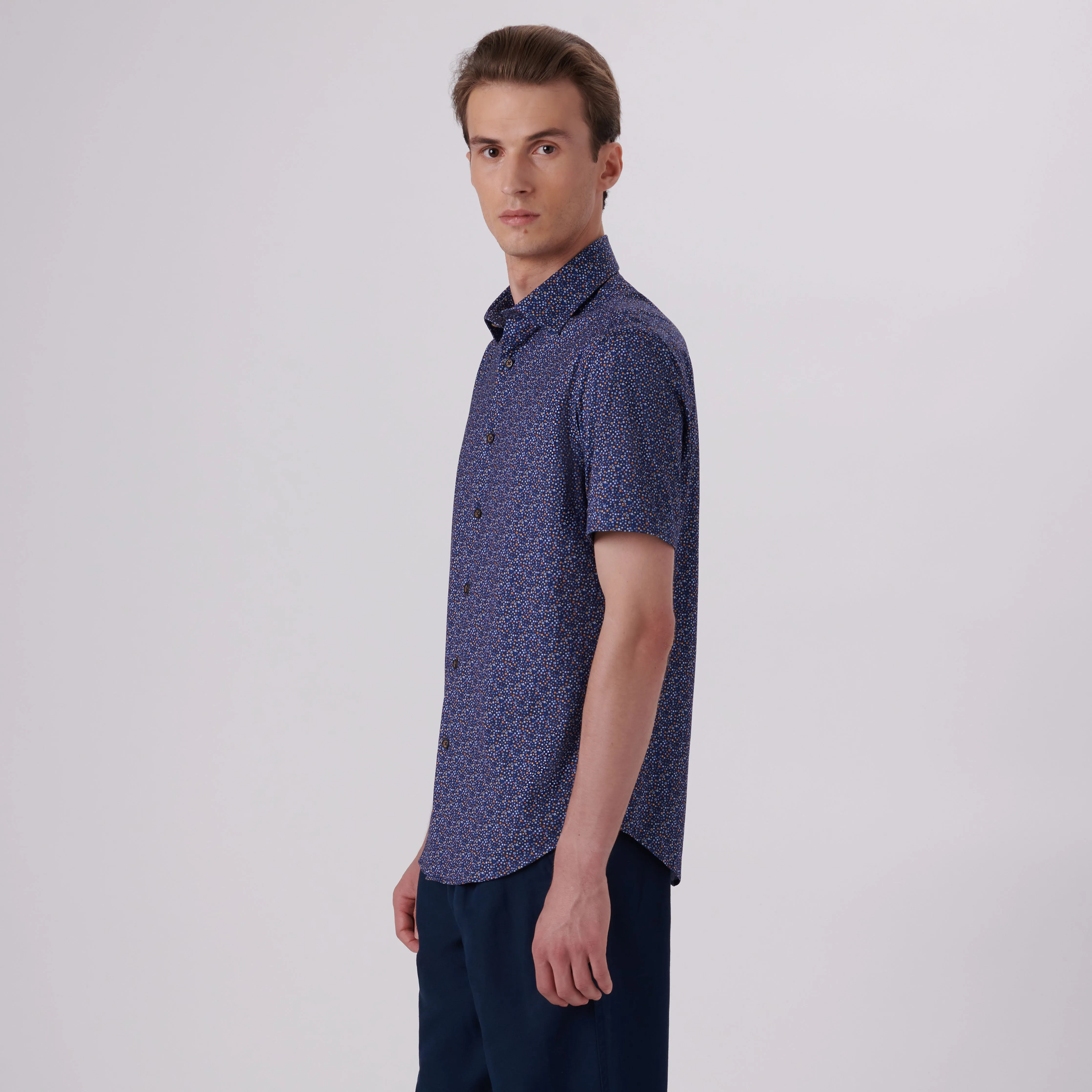 MILES Confetti Print OoohCotton Short Sleeve Shirt