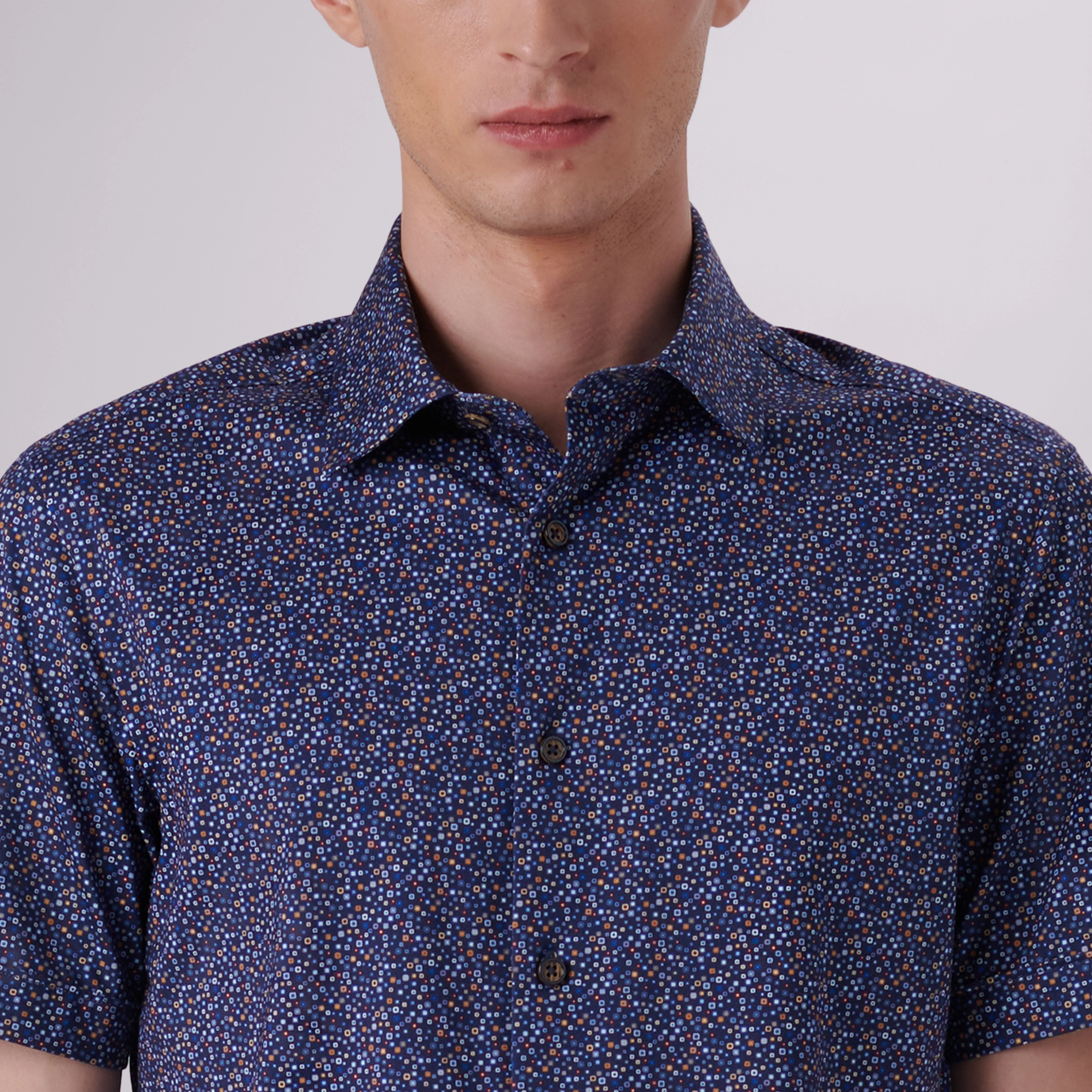 MILES Confetti Print OoohCotton Short Sleeve Shirt