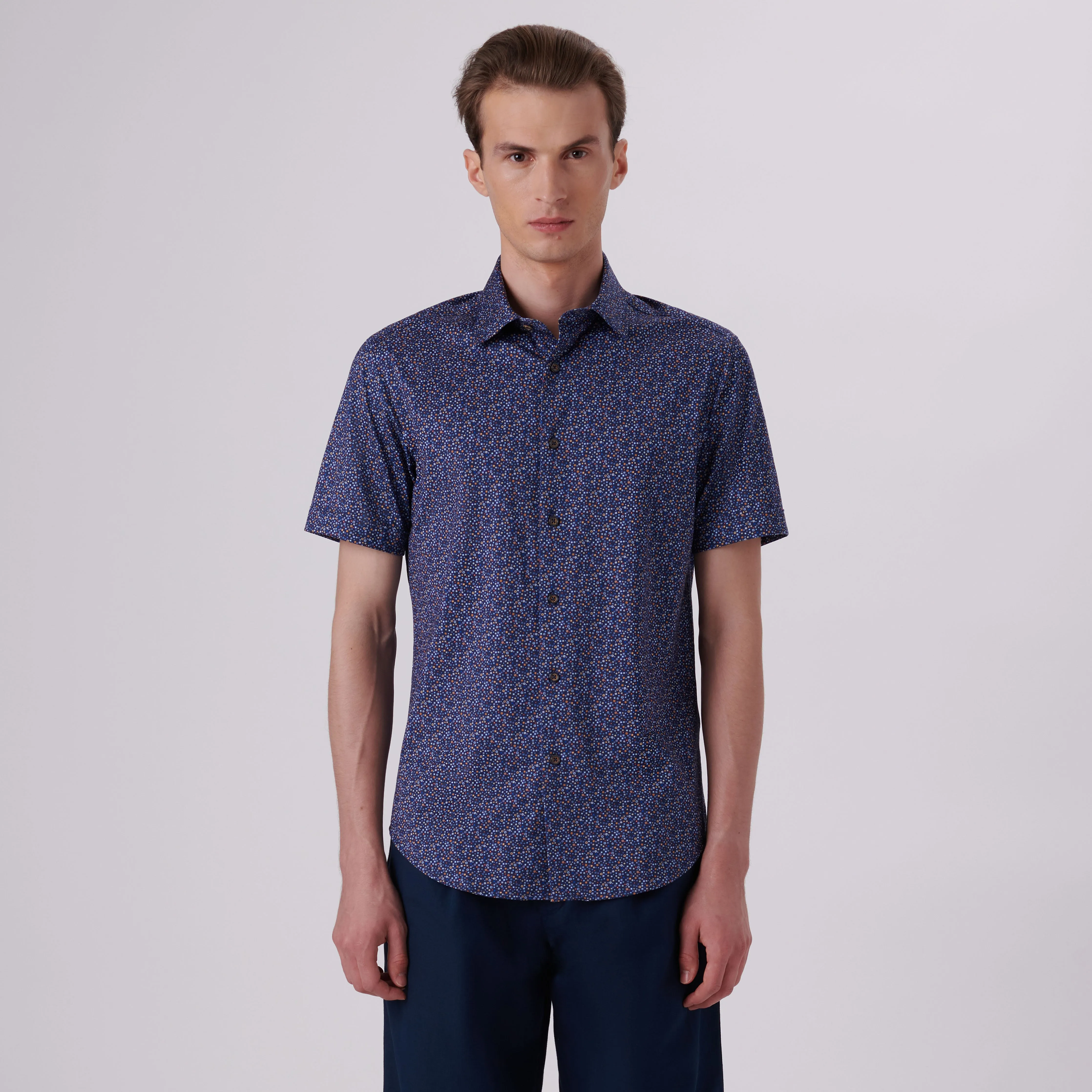 MILES Confetti Print OoohCotton Short Sleeve Shirt