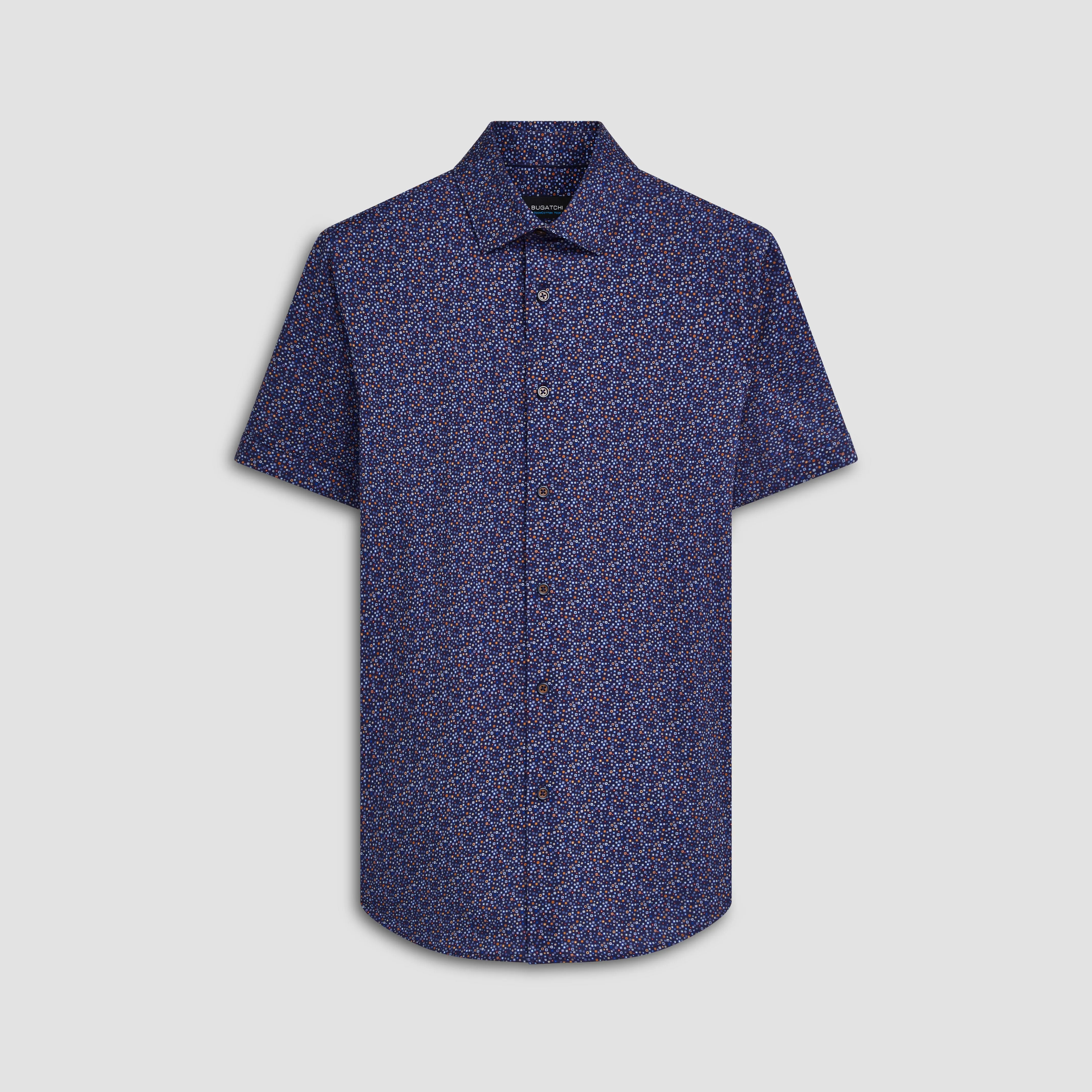 MILES Confetti Print OoohCotton Short Sleeve Shirt
