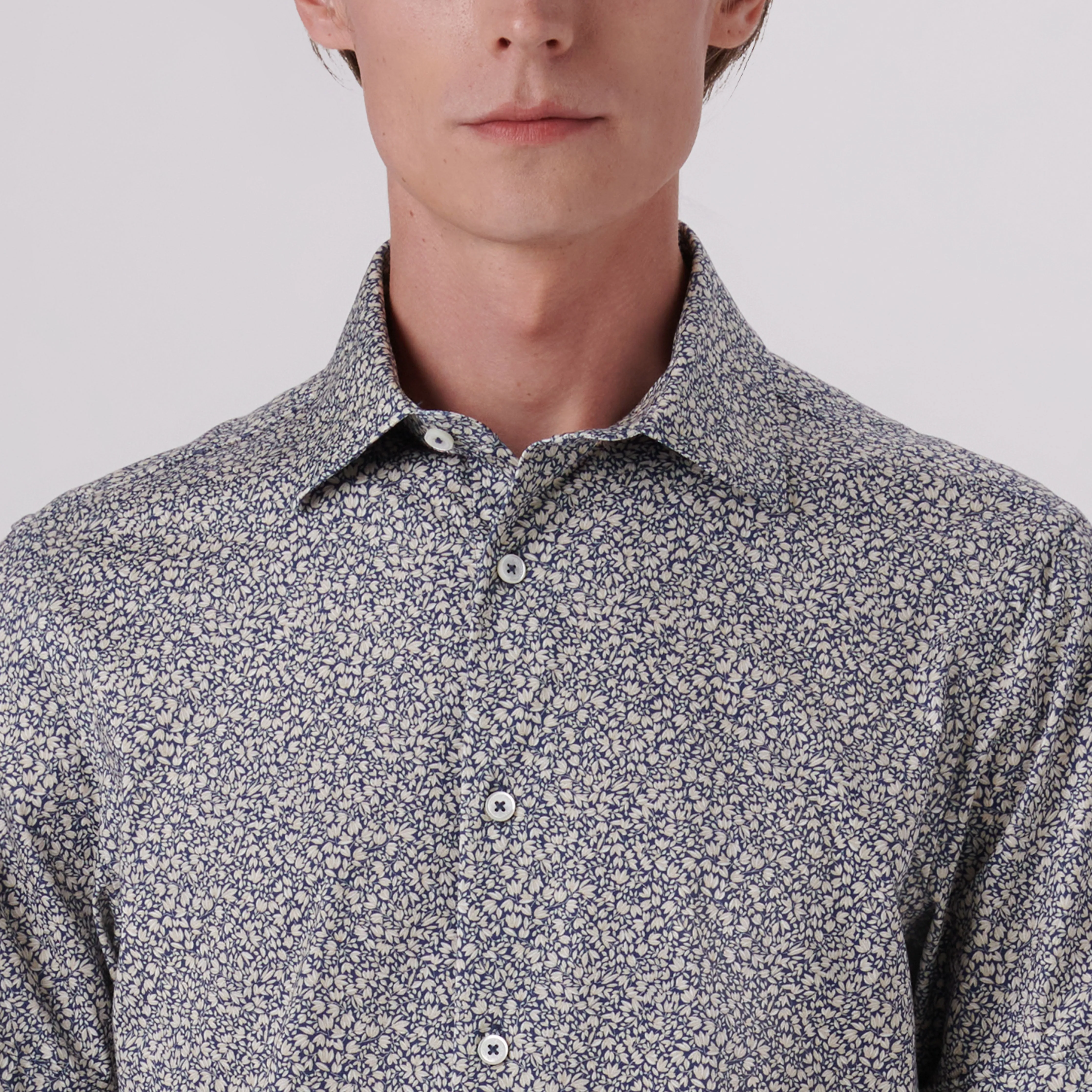 Miles Floral Print OoohCotton Short Sleeve Shirt