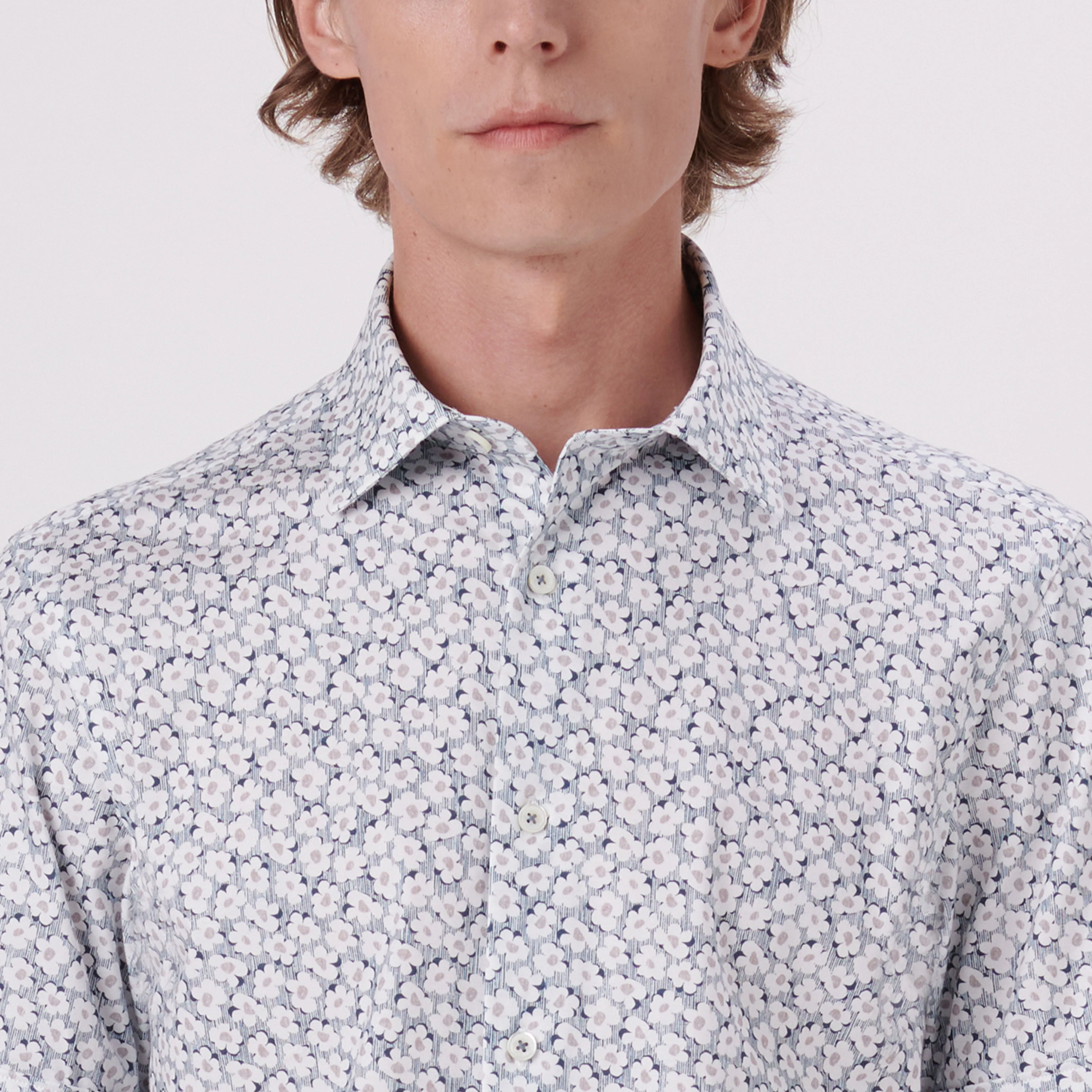 Miles Floral Print OoohCotton Short Sleeve Shirt