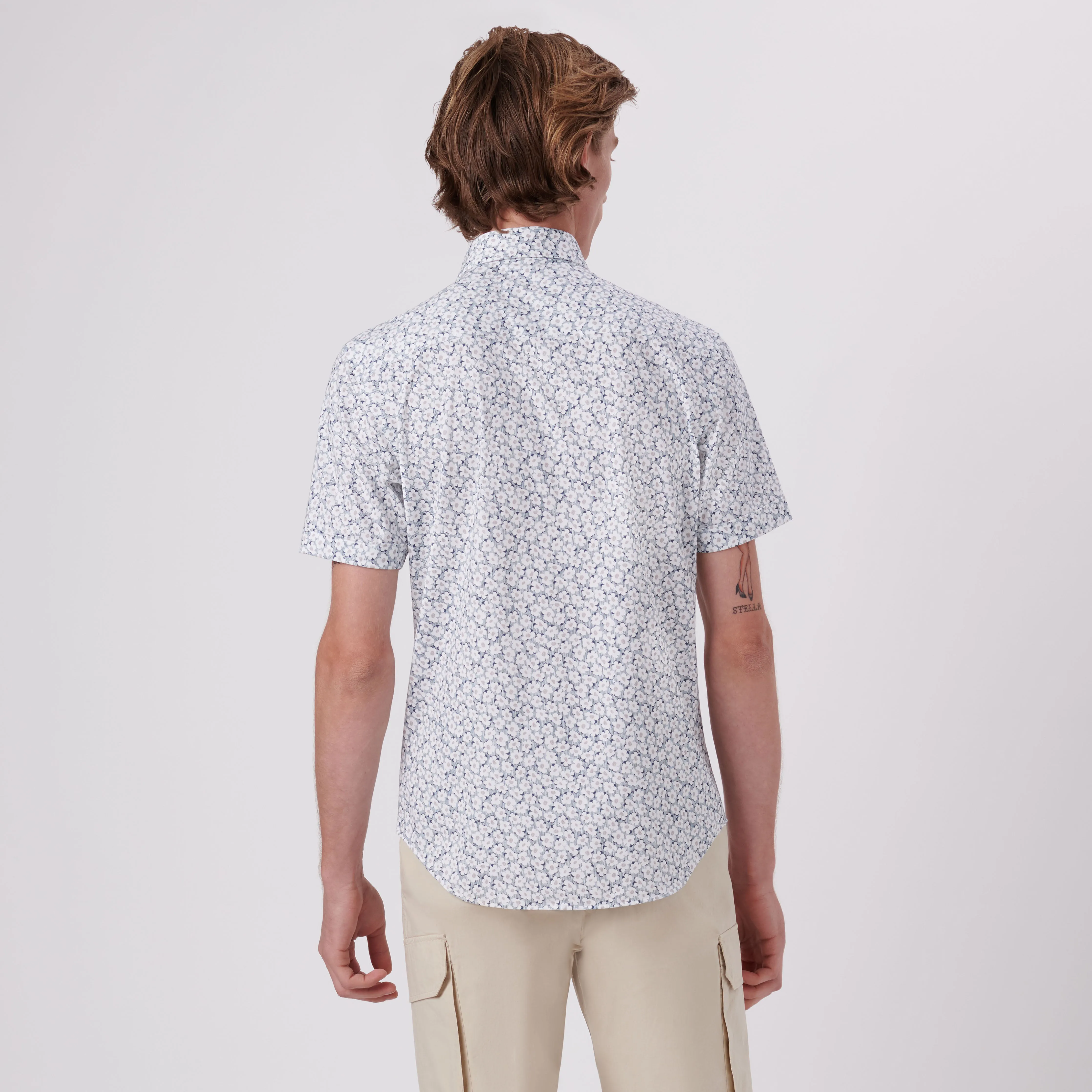 Miles Floral Print OoohCotton Short Sleeve Shirt