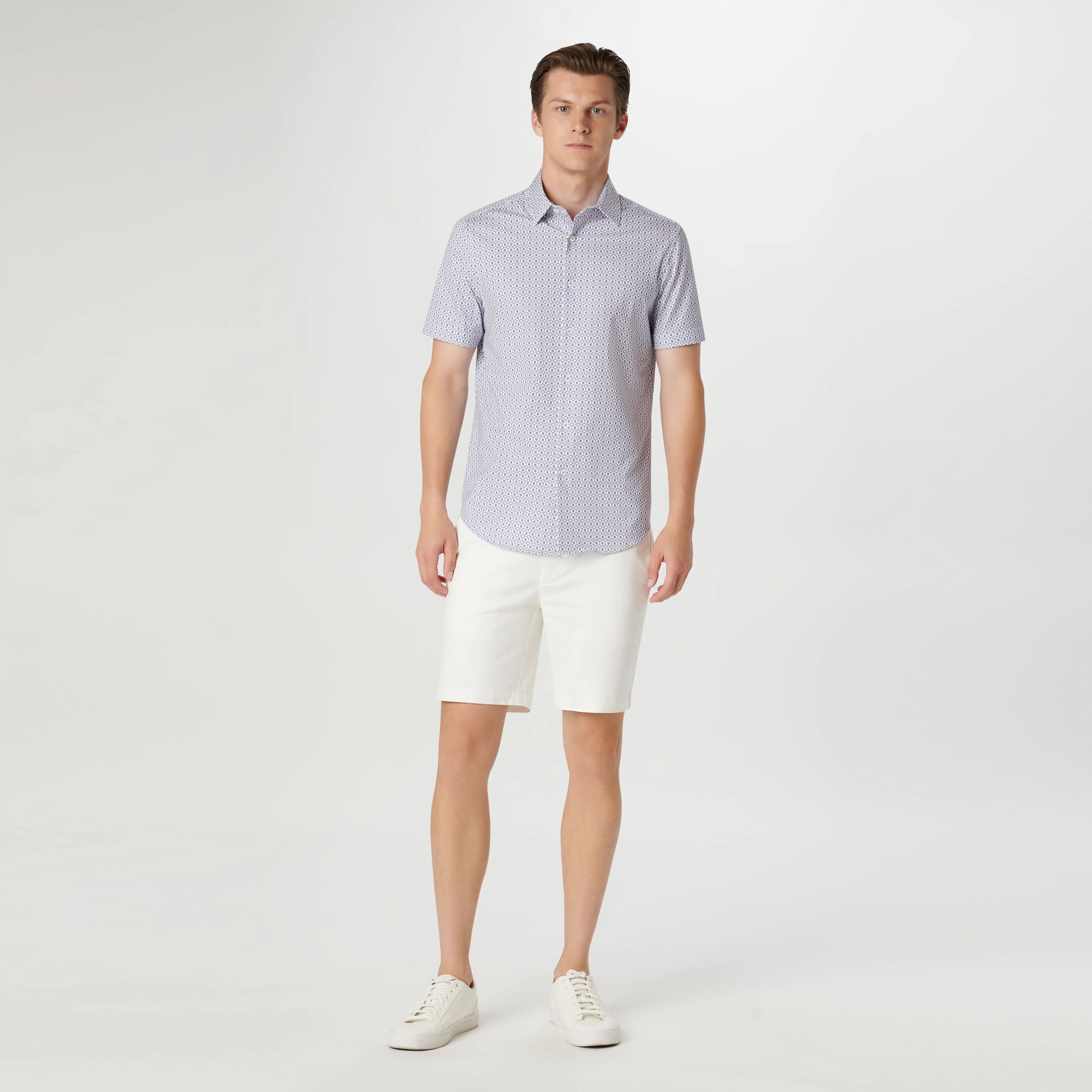Miles Geometric OoohCotton Short Sleeve Shirt