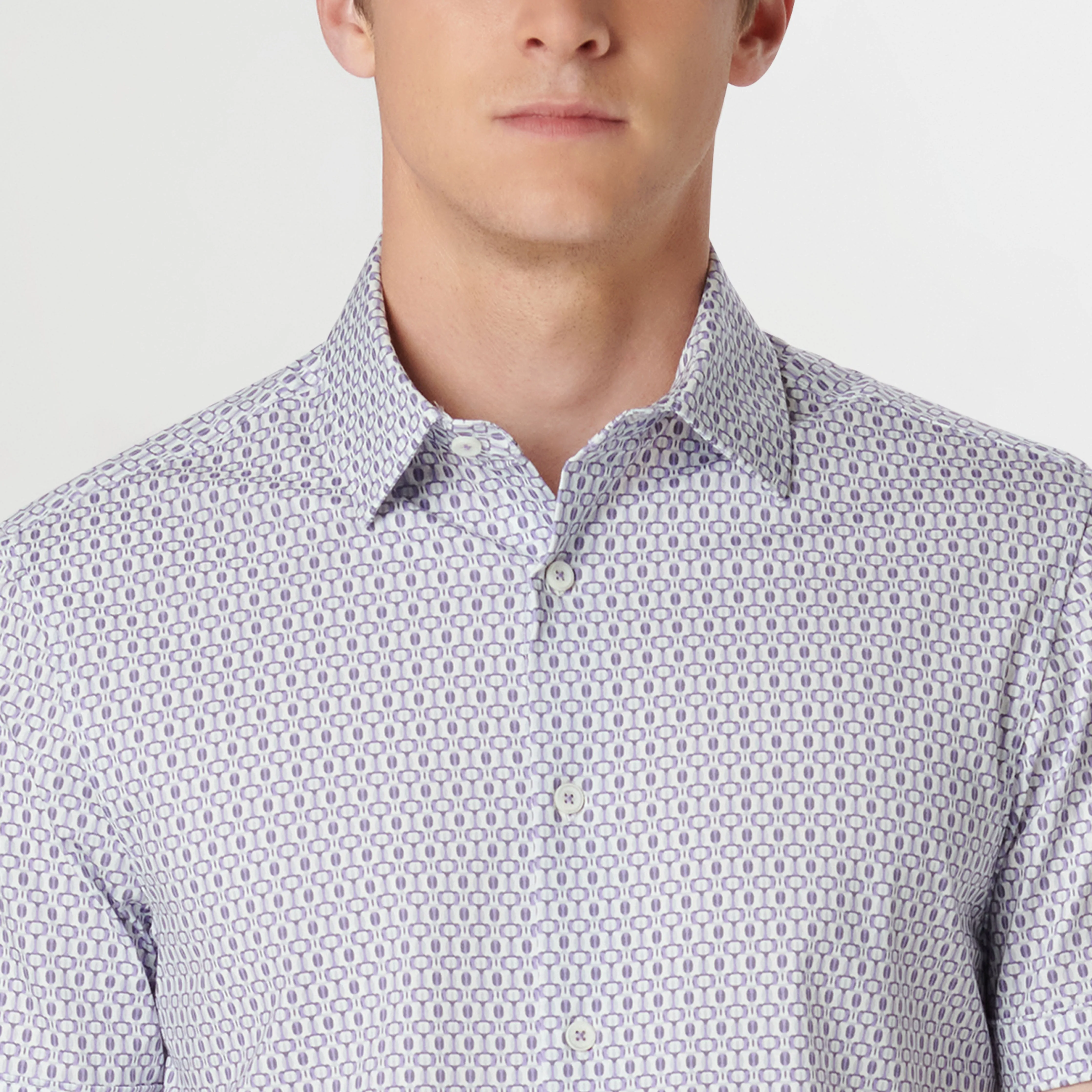 Miles Geometric OoohCotton Short Sleeve Shirt