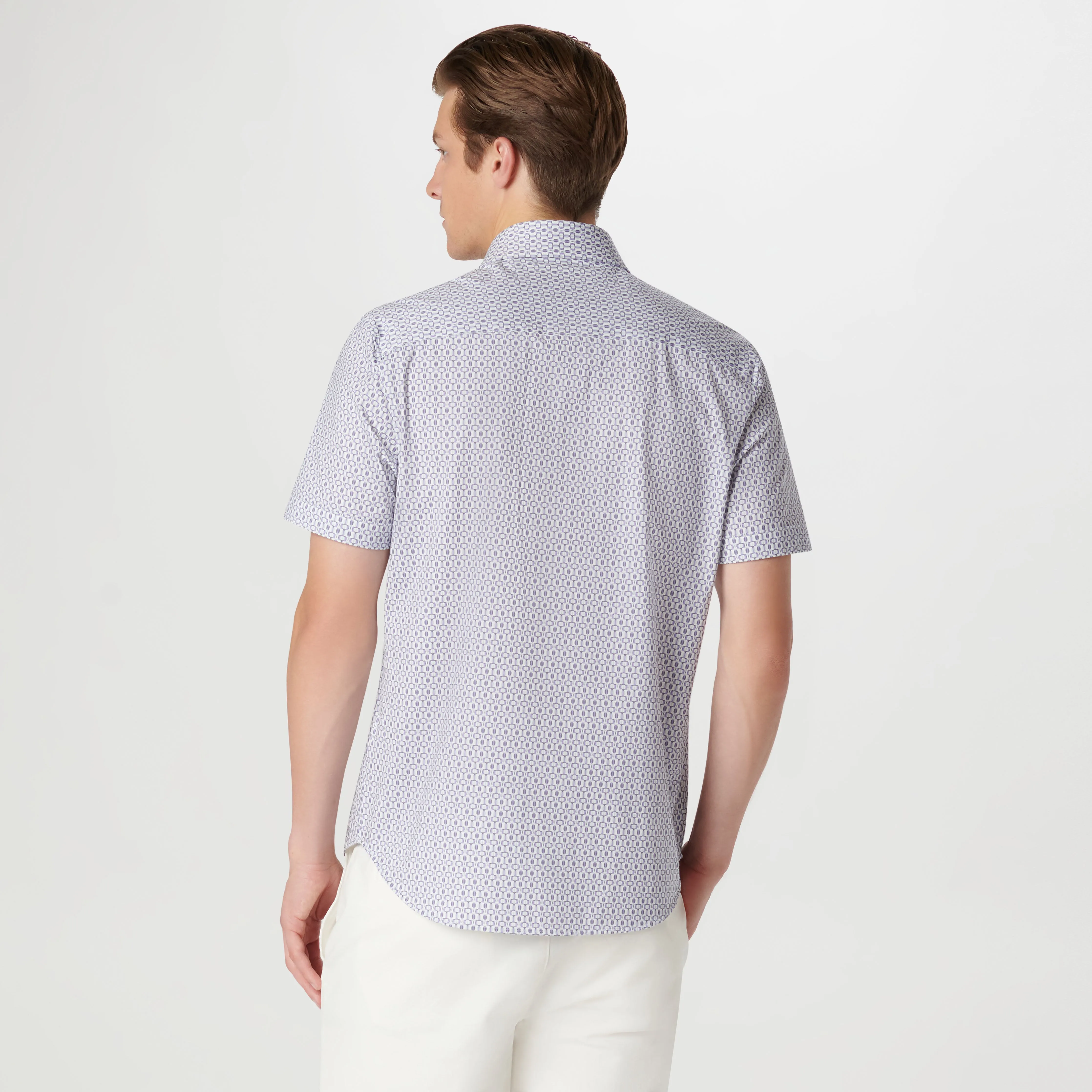 Miles Geometric OoohCotton Short Sleeve Shirt