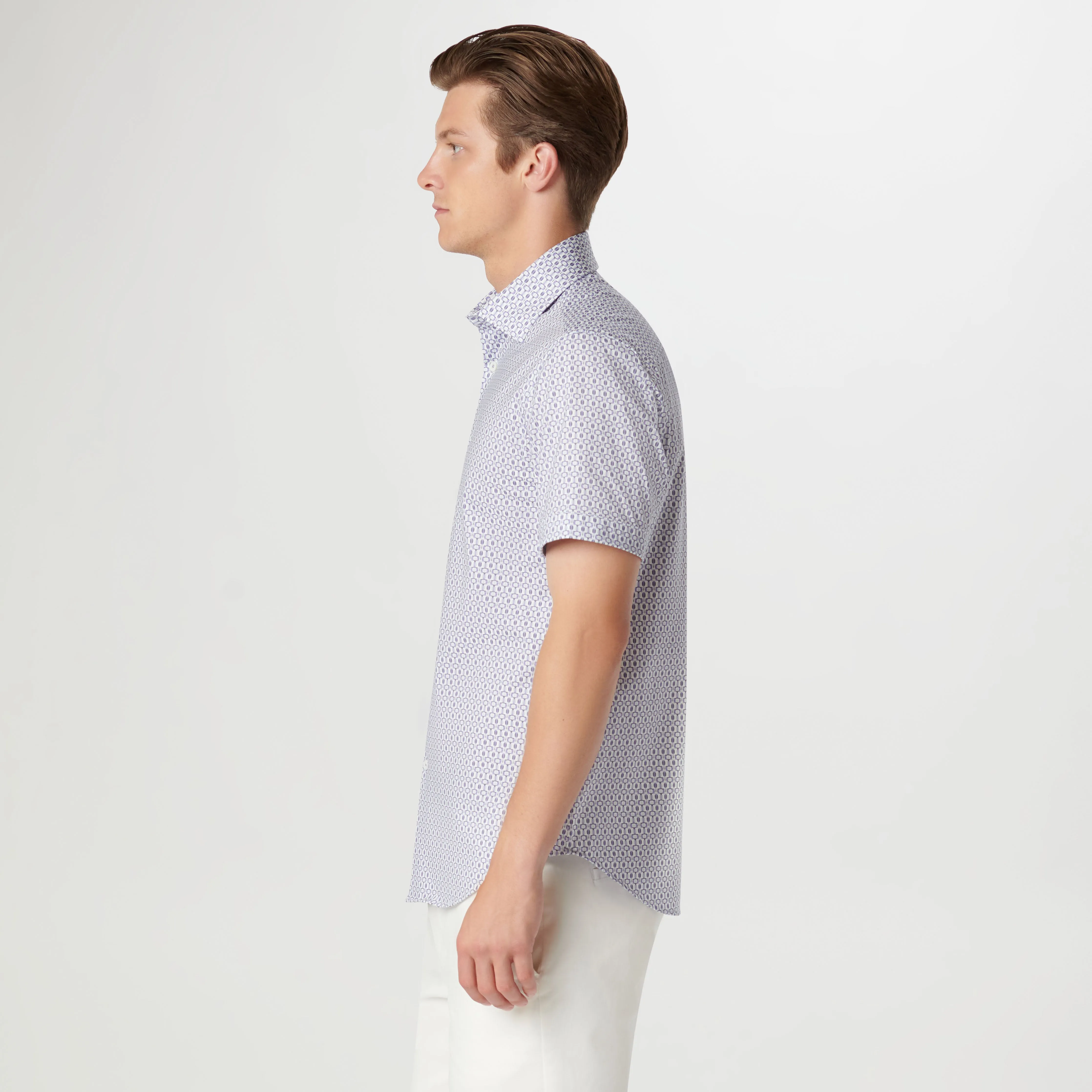 Miles Geometric OoohCotton Short Sleeve Shirt