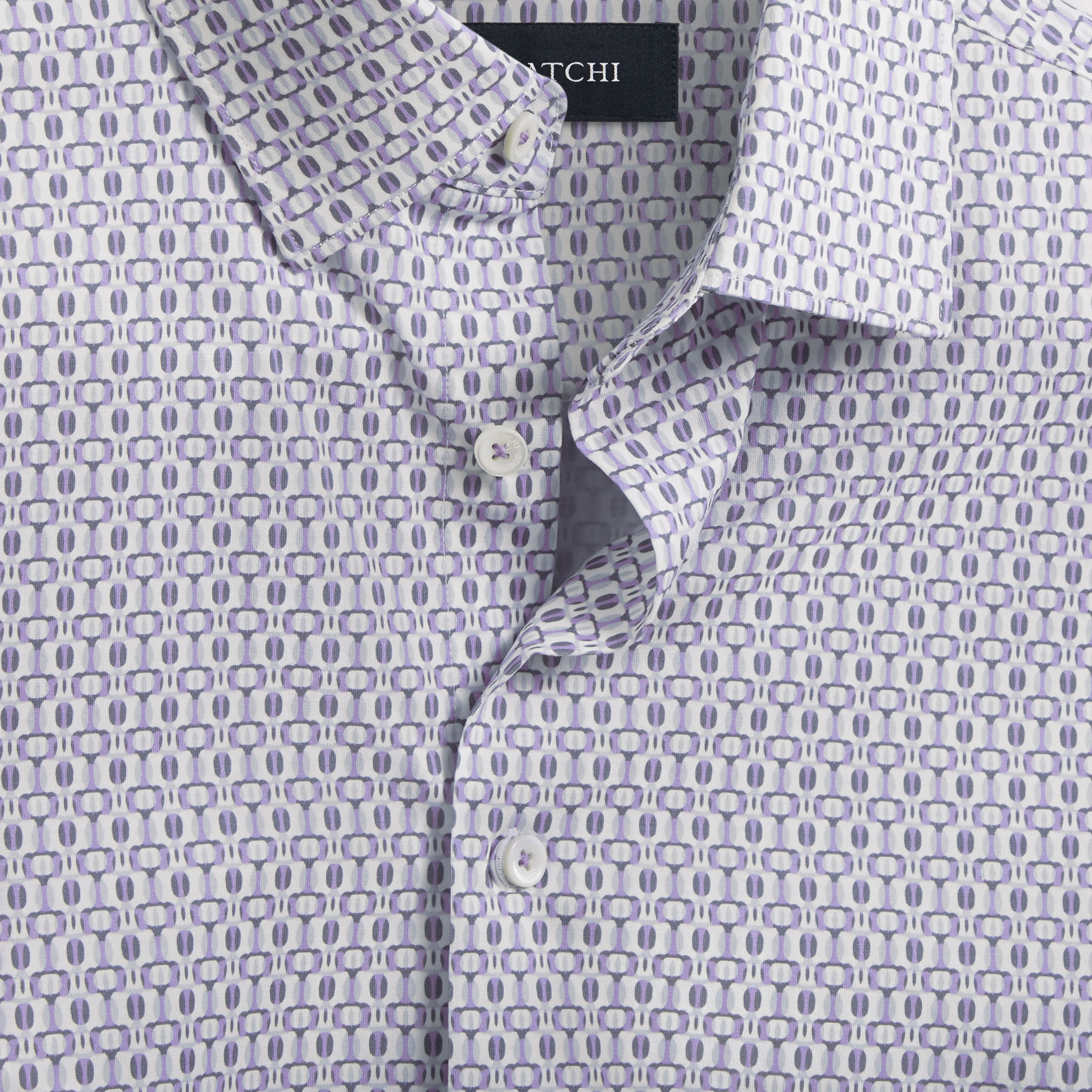 Miles Geometric OoohCotton Short Sleeve Shirt