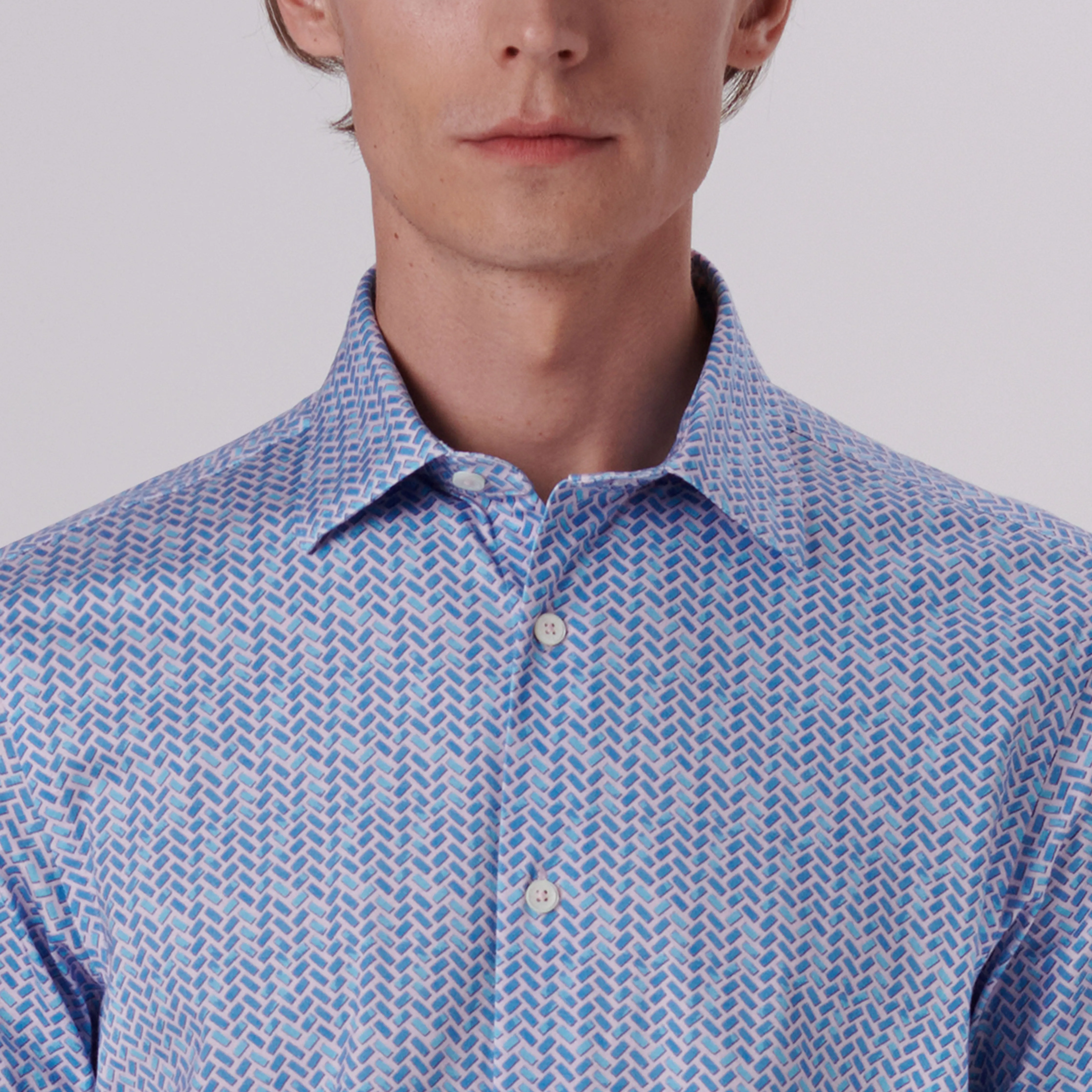 Miles Geometrical Print OoohCotton Short Sleeve Shirt