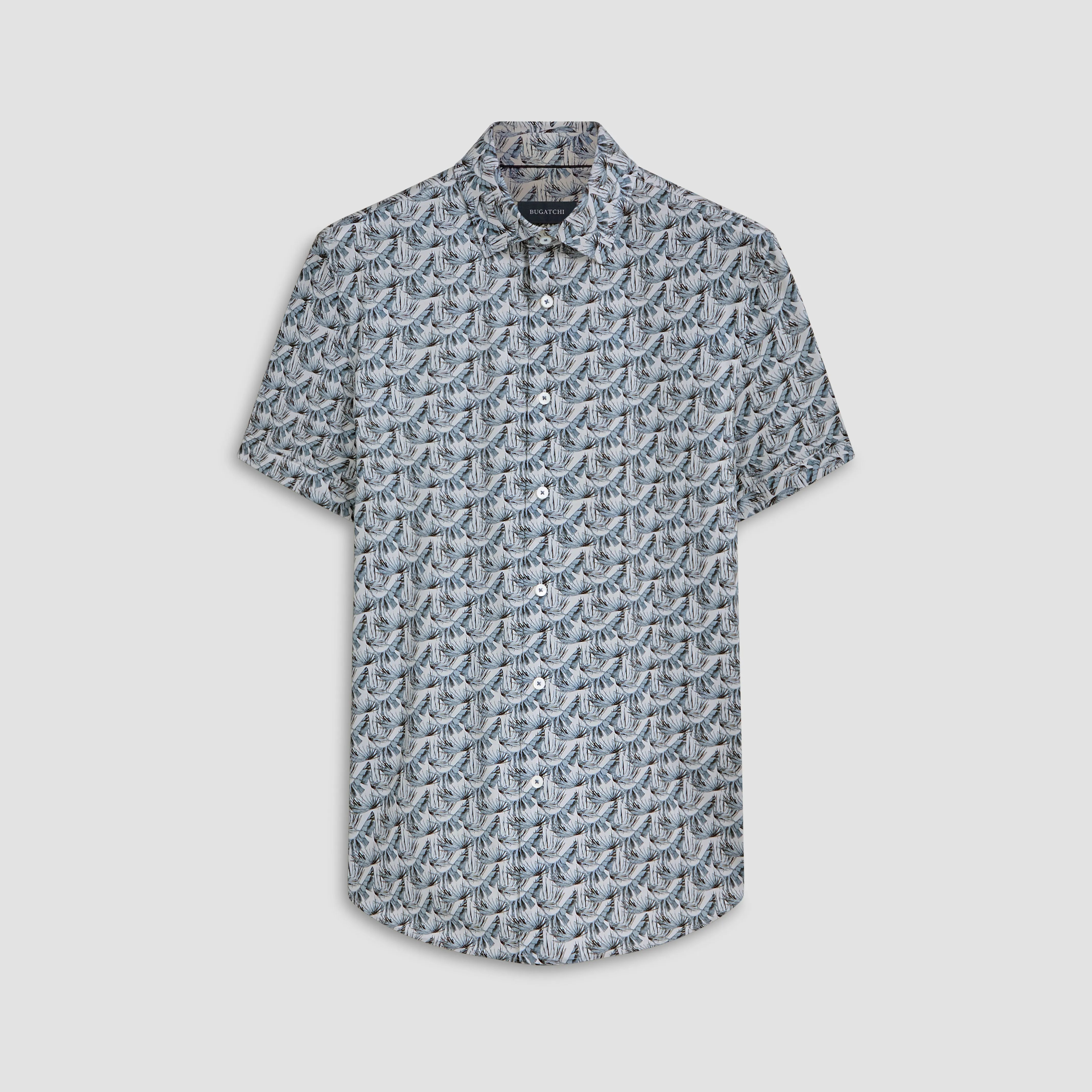 Miles Leaf Print OoohCotton Short Sleeve Shirt