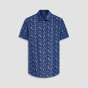 Miles Leaf Print OoohCotton Short Sleeve Shirt
