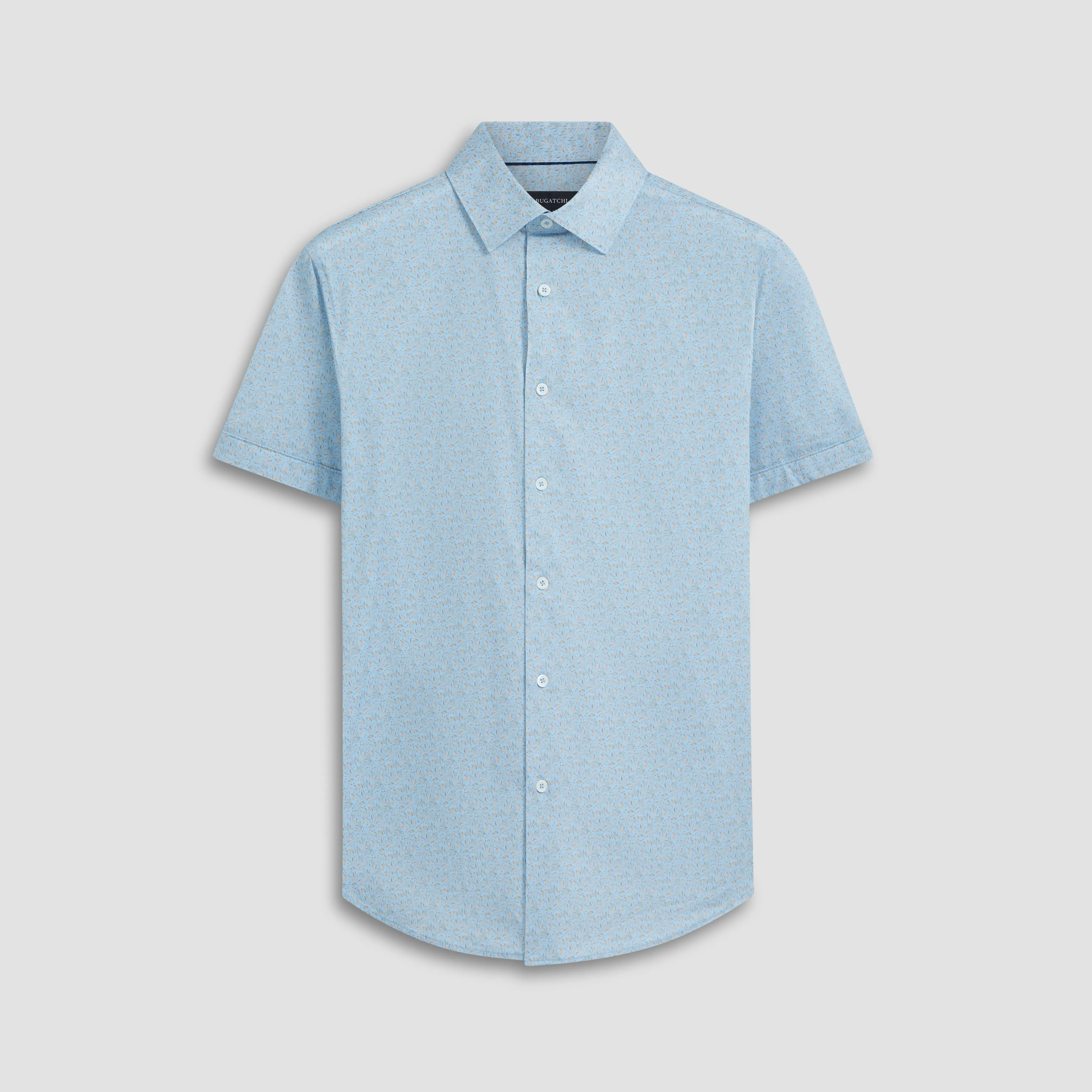 Miles Leaf Print OoohCotton Short Sleeve Shirt