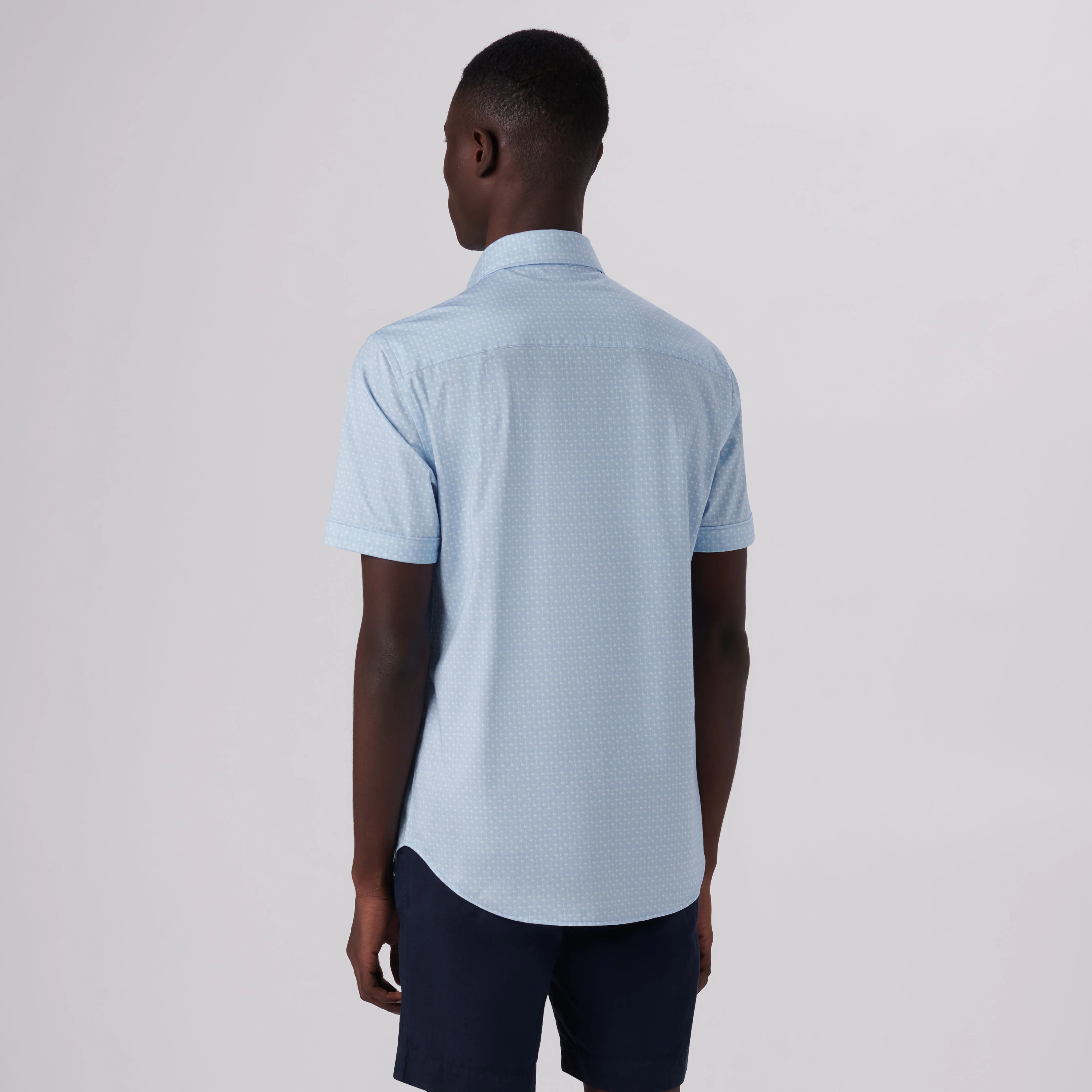 Miles Palm Tree Print OoohCotton Short Sleeve Shirt