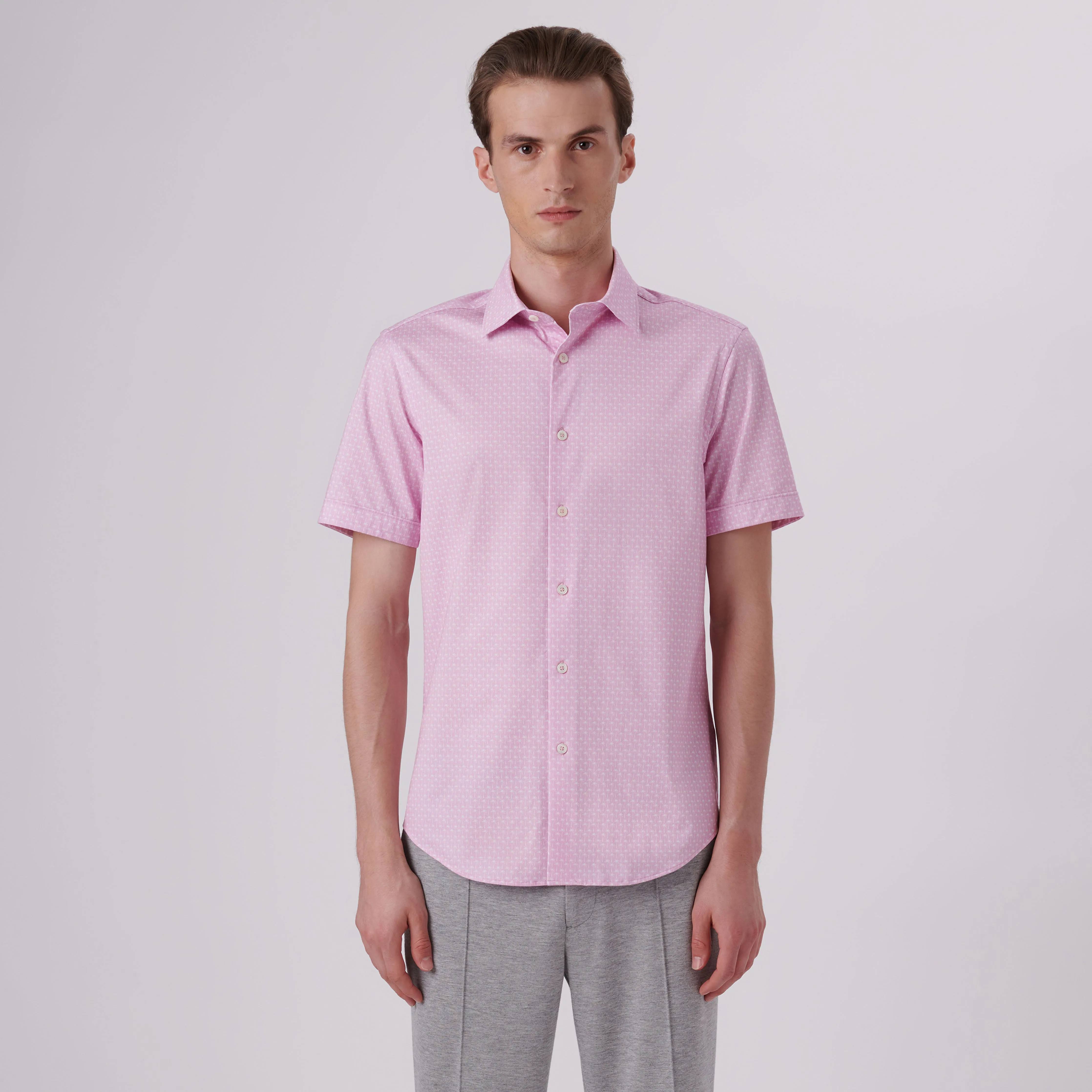 Miles Palm Tree Print OoohCotton Short Sleeve Shirt